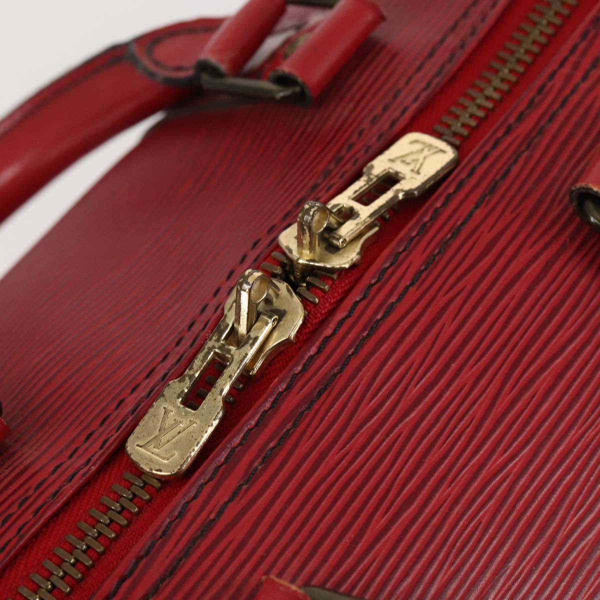 LOUIS VUITTON Epi Keepall 45 Boston Bag Red M42977 LV Auth BA5659