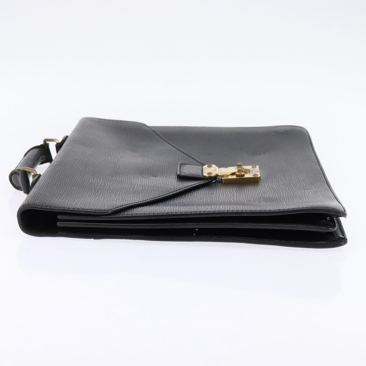 LOUIS VUITTON Epi Serviette Conseiller Business Bag Black M54422 LV Auth BA5667