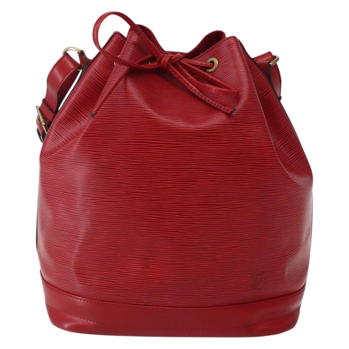 LOUIS VUITTON Epi Noe Shoulder Bag Red M44007 LV Auth BA5668