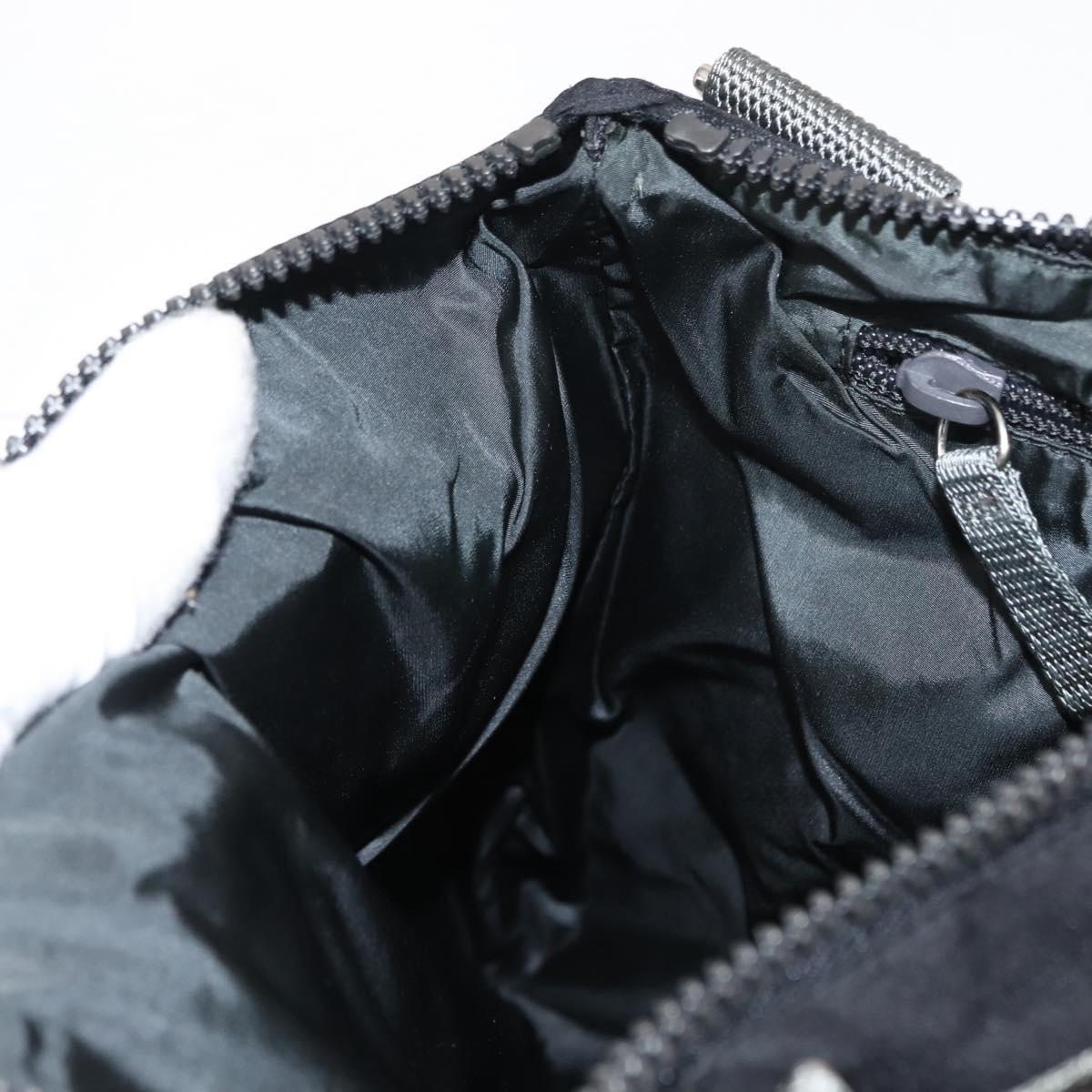 PRADA Sports Shoulder Bag Nylon Black Silver Auth BA5671