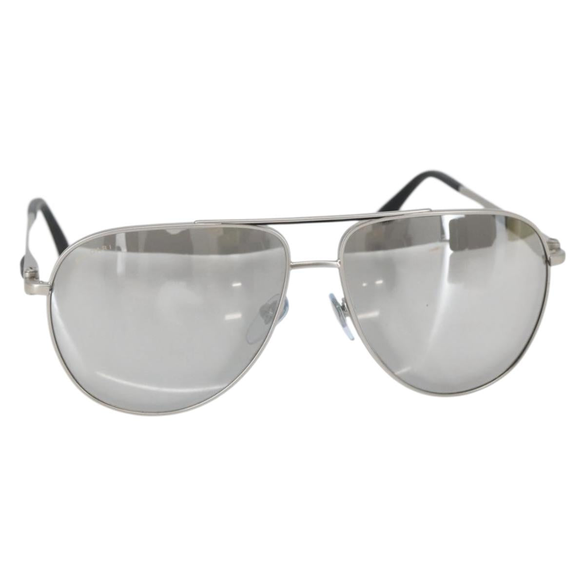 BVLGARI Sunglasses Plastic Gray Silver Auth BA5675