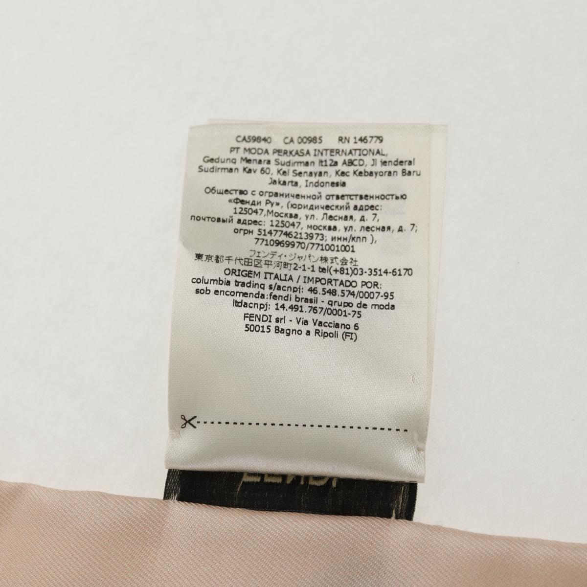 FENDI Maxi Rappy Scarf Silk Orange Auth BA5678M