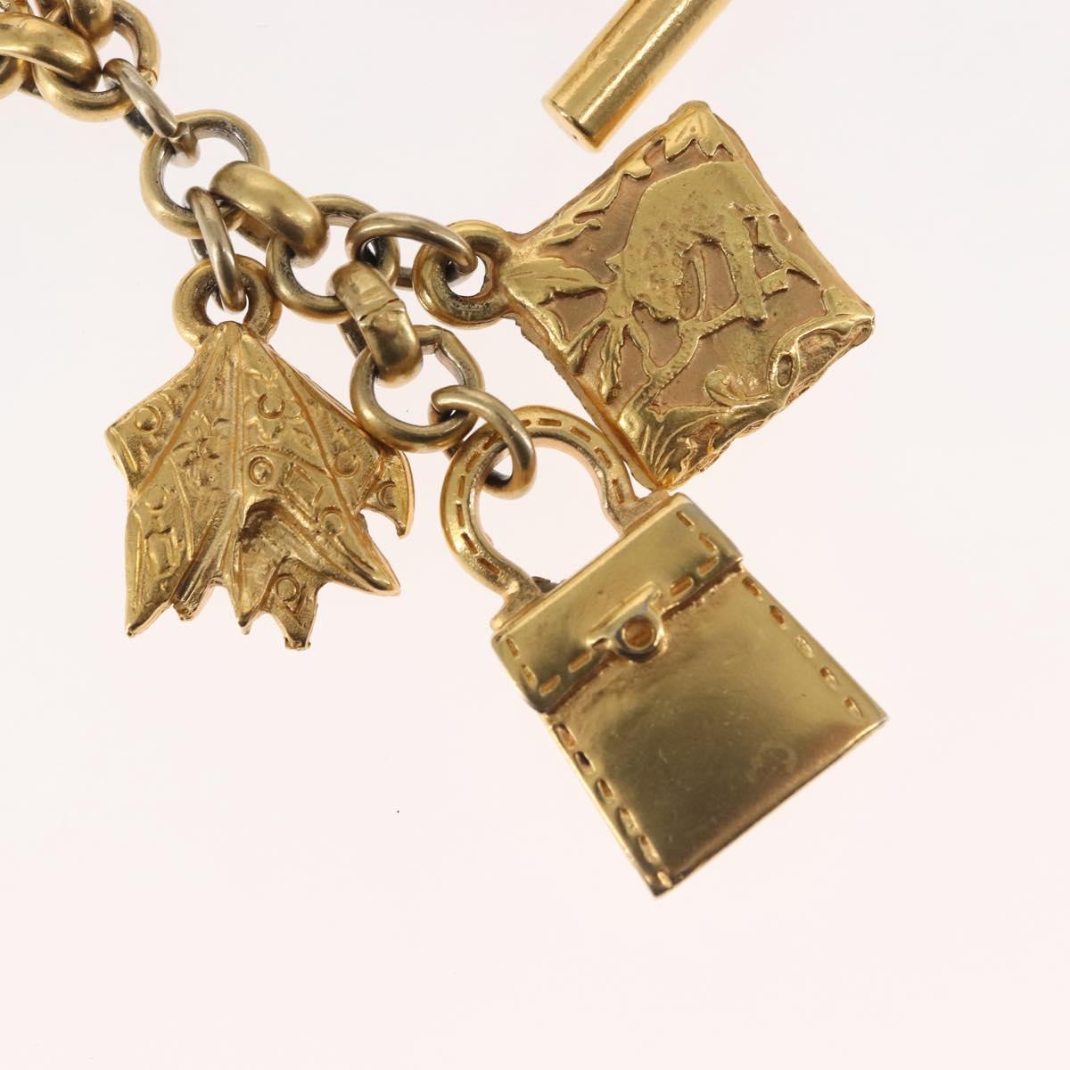 Salvatore Ferragamo Necklace Metal Gold Auth BA5679