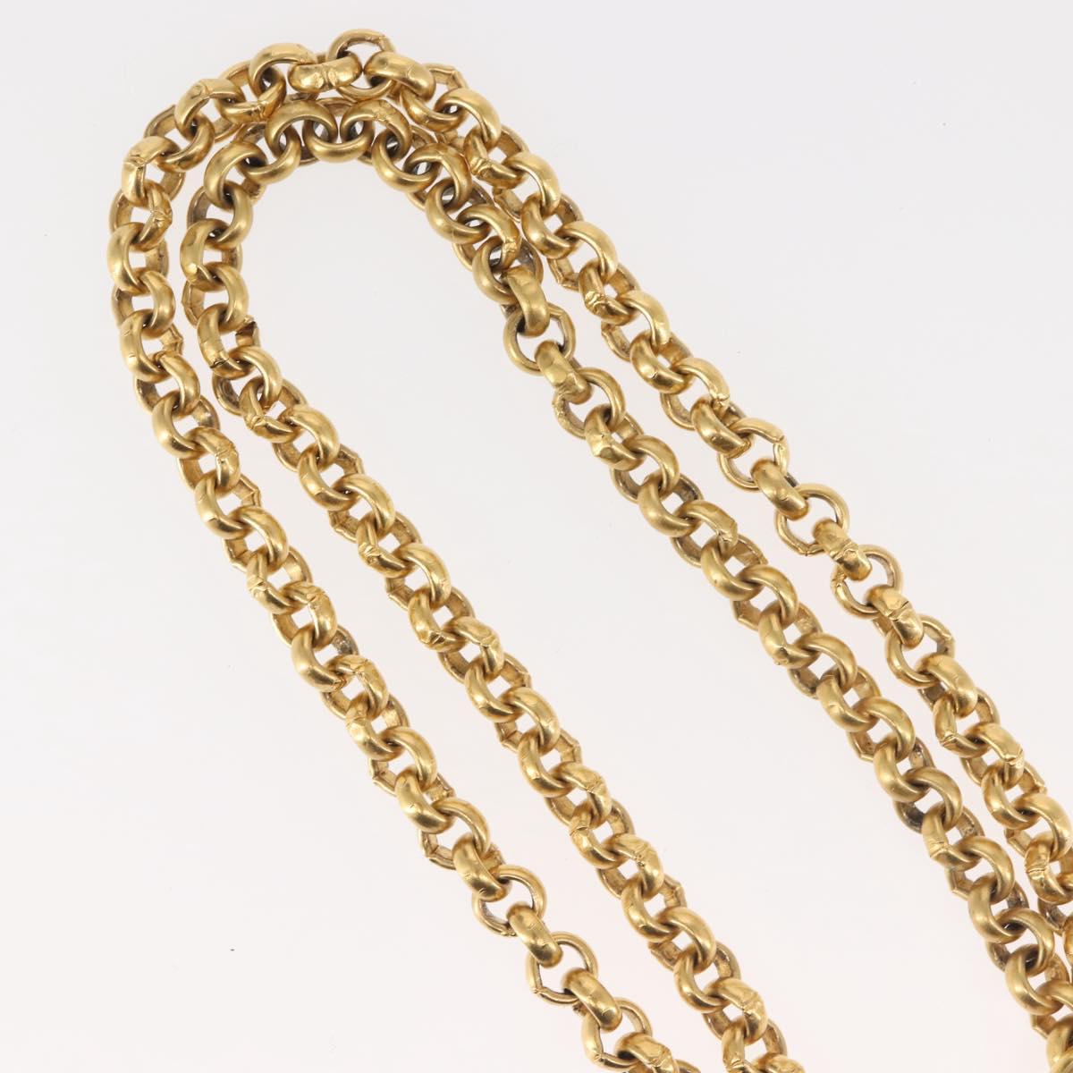 Salvatore Ferragamo Necklace Metal Gold Auth BA5679