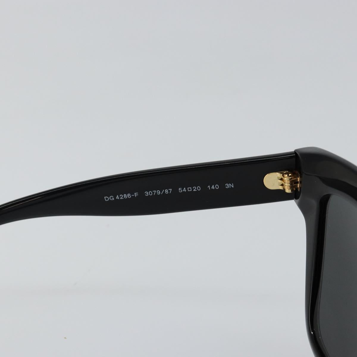 DOLCE&GABBANA Sunglasses Plastic Black Auth BA5680