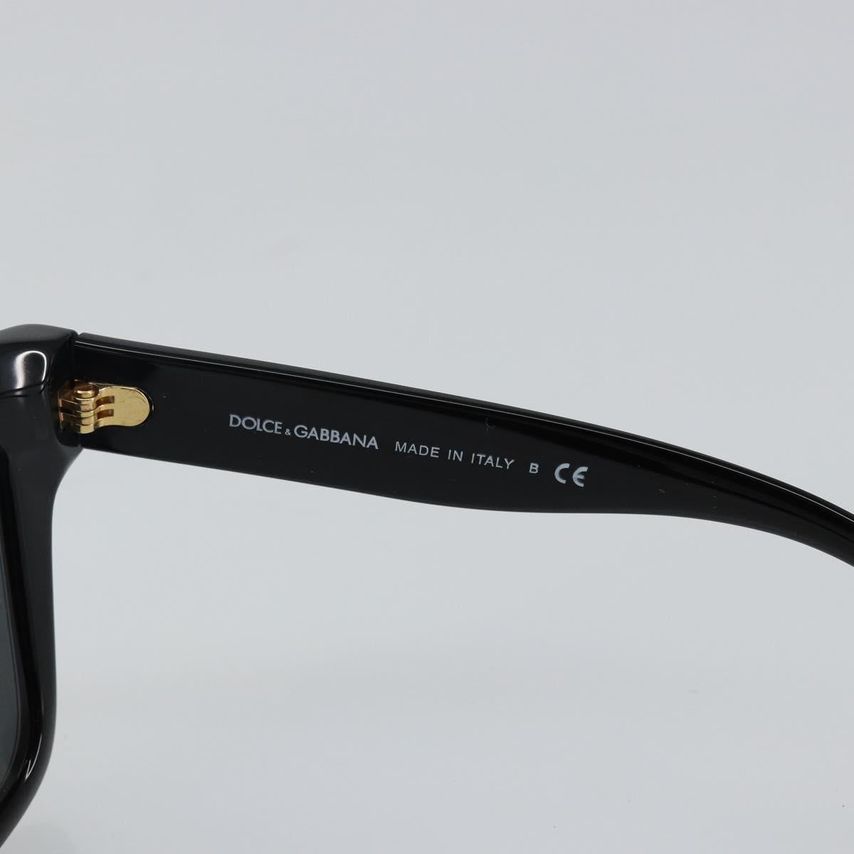 DOLCE&GABBANA Sunglasses Plastic Black Auth BA5680