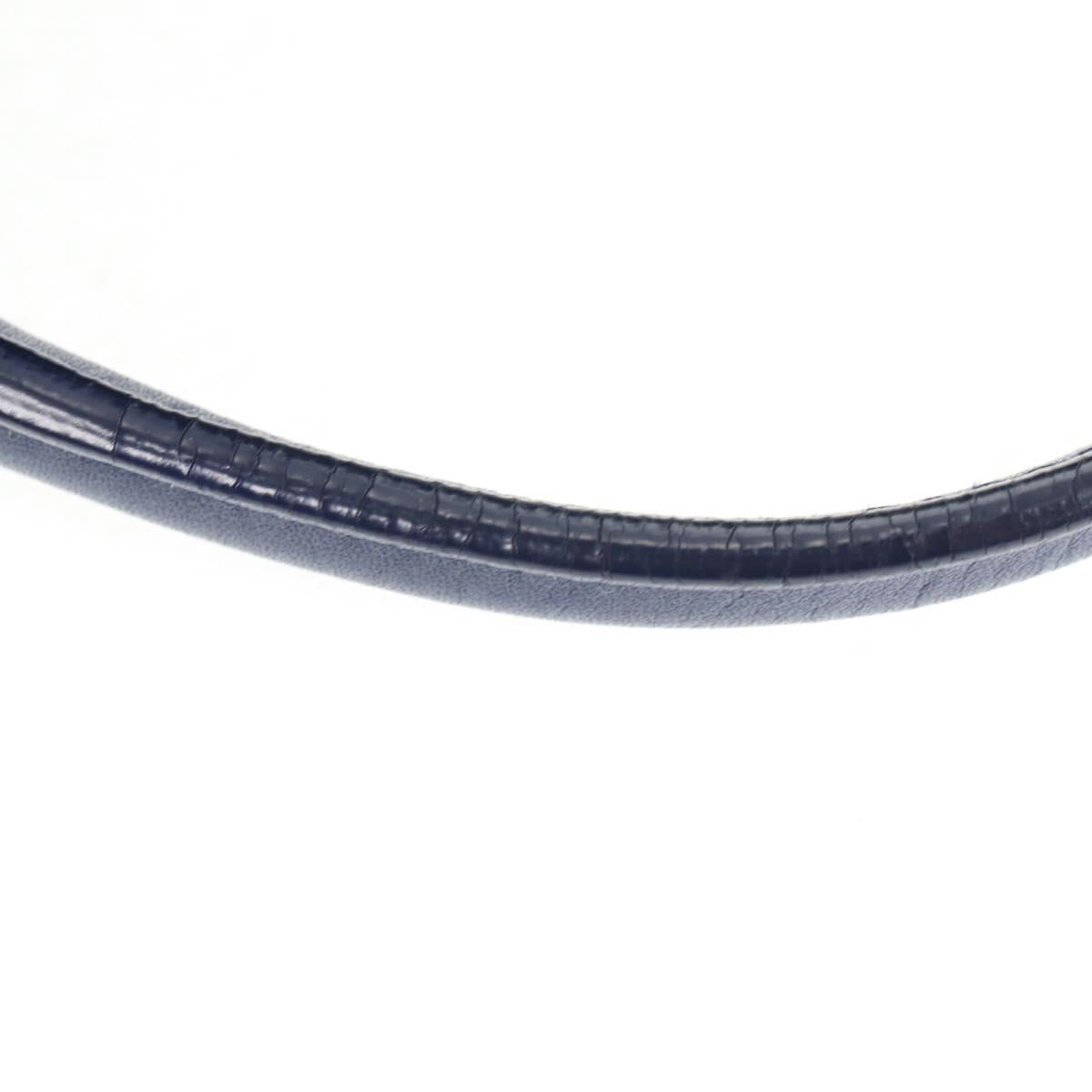 BALENCIAGA Paper Mini Hand Bag Leather 2way Blue Silver 357333 Auth BA5681V