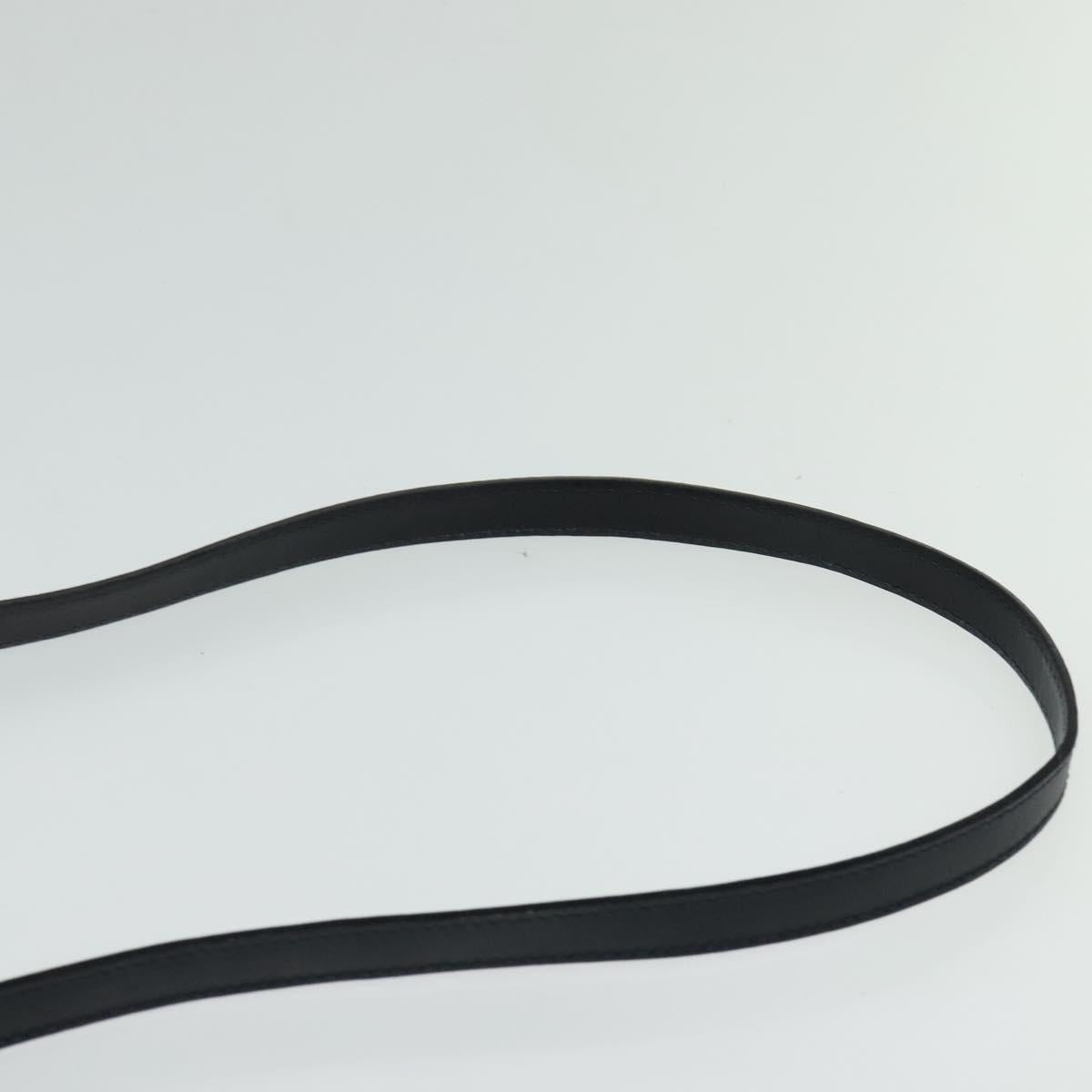 Salvatore Ferragamo Shoulder Bag Leather Navy Gold Auth BA569