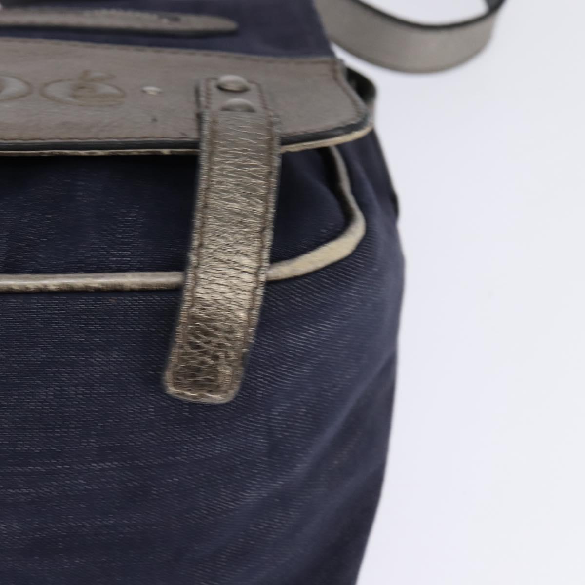 Chloe Shoulder Bag Denim Blue Auth BA5698