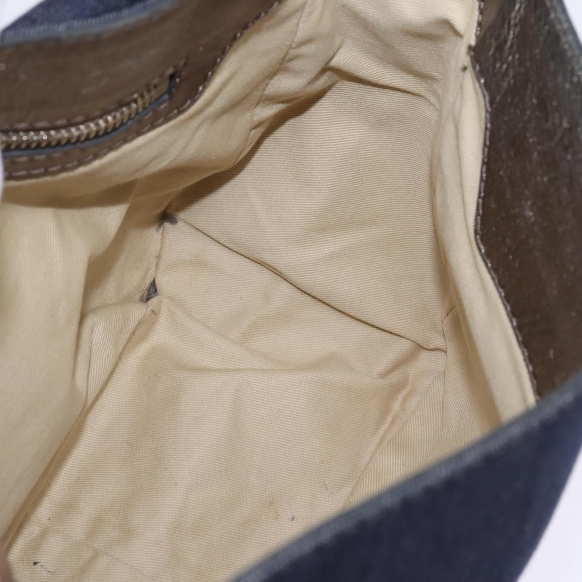 Chloe Shoulder Bag Denim Blue Auth BA5698