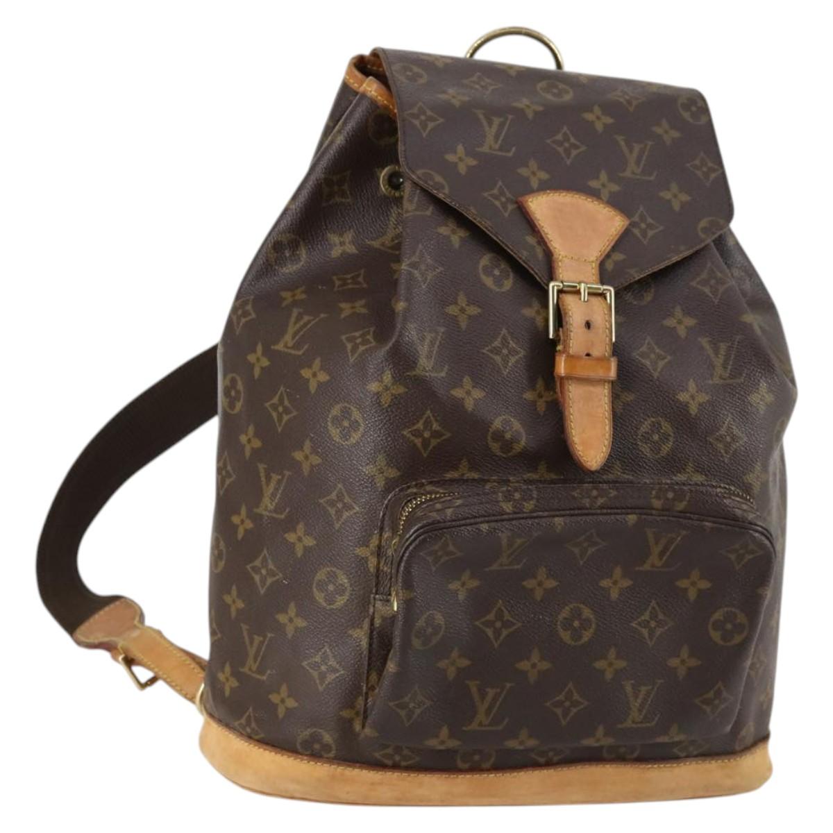 LOUIS VUITTON Monogram Montsouris GM Backpack M51135 LV Auth BA5703