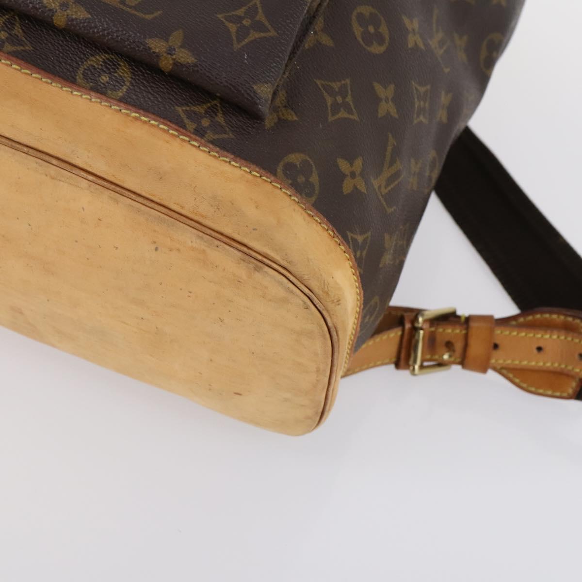 LOUIS VUITTON Monogram Montsouris GM Backpack M51135 LV Auth BA5703