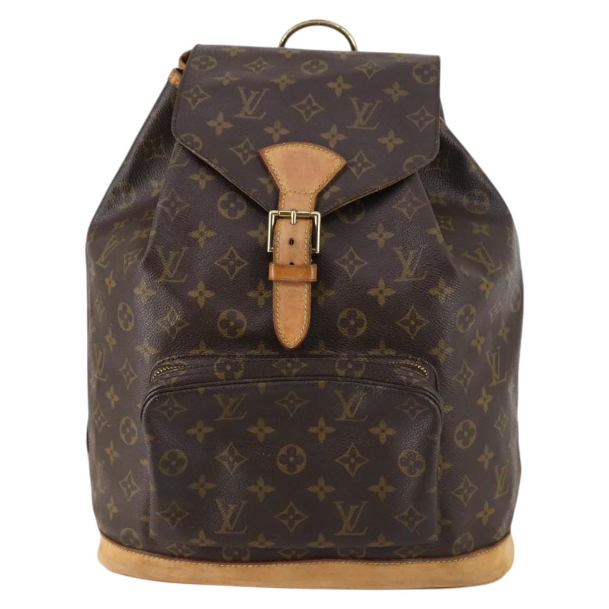 LOUIS VUITTON Monogram Montsouris GM Backpack M51135 LV Auth BA5703