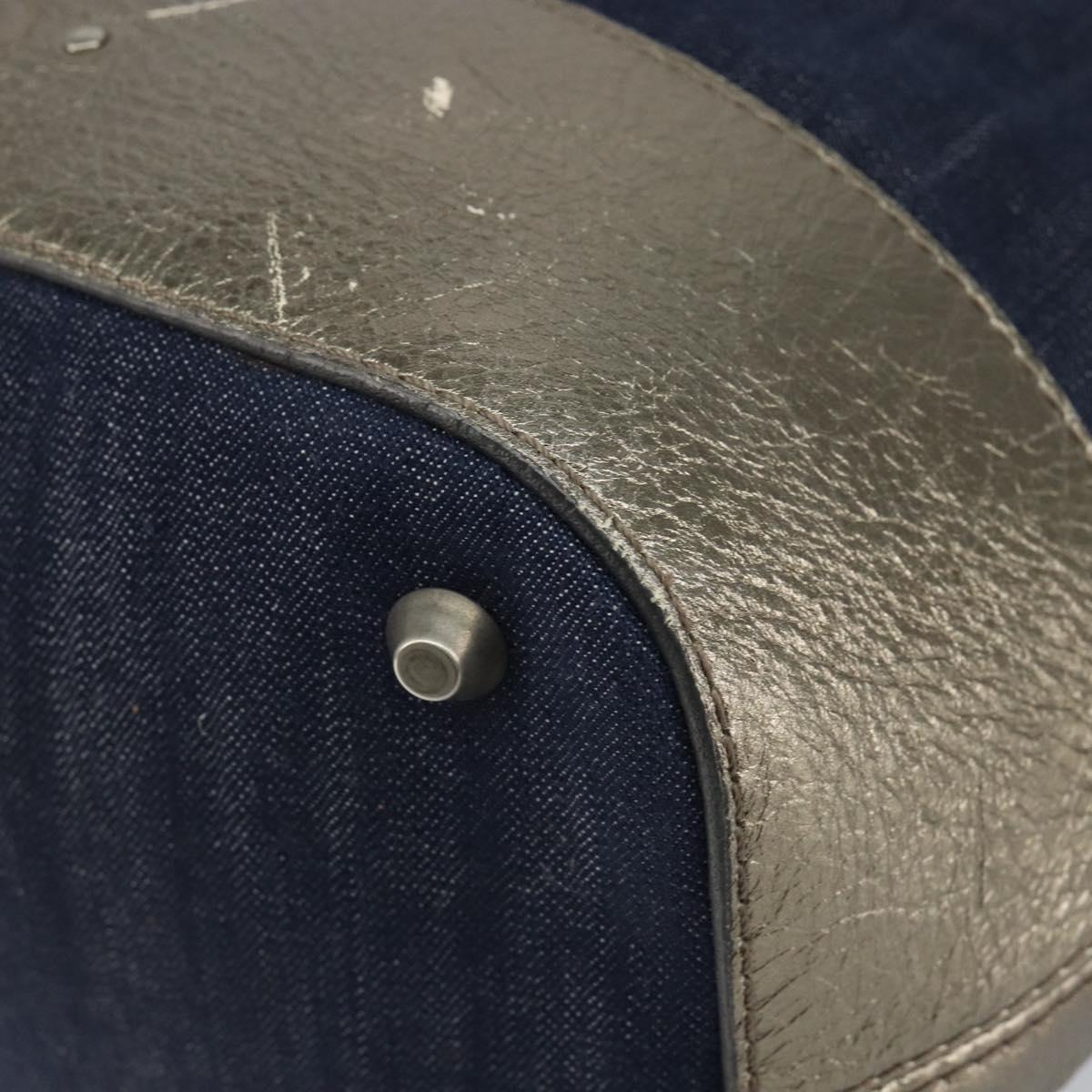 Chloe Tote Bag Denim Leather Blue Auth BA5712