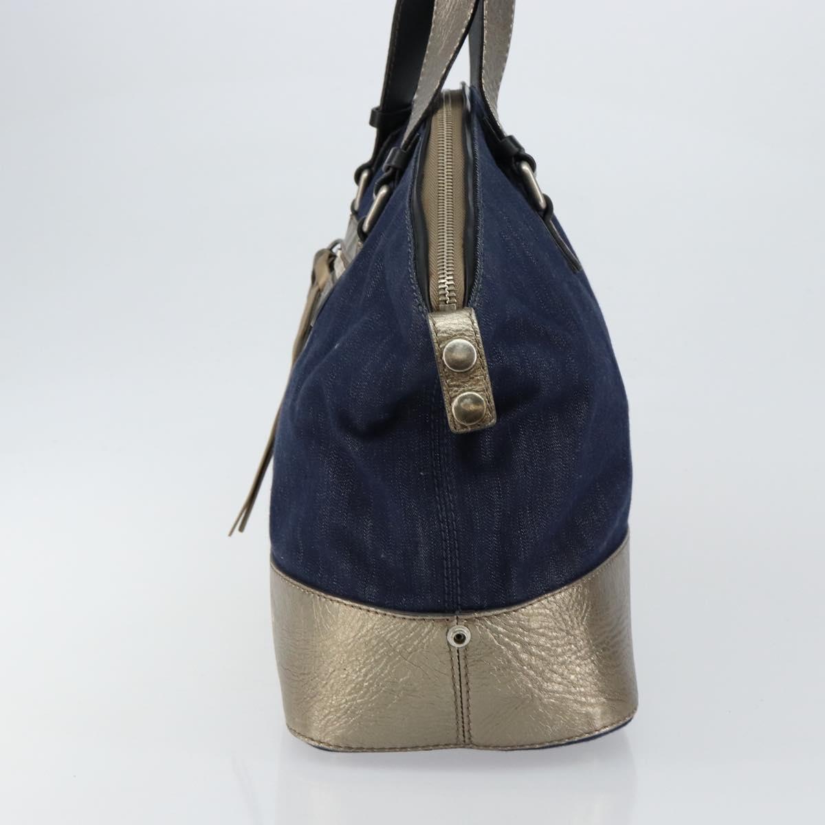 Chloe Tote Bag Denim Leather Blue Auth BA5712