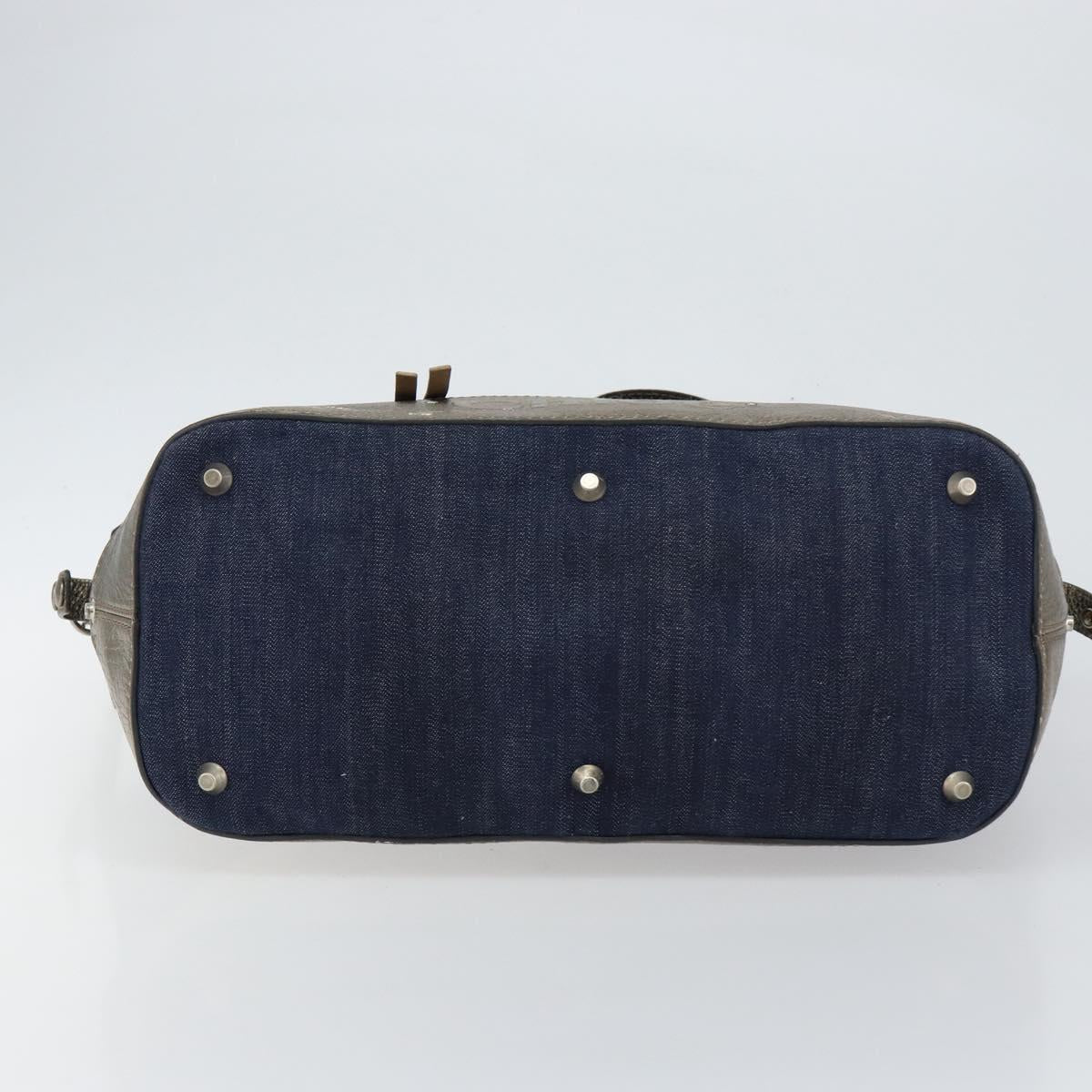Chloe Tote Bag Denim Leather Blue Auth BA5712