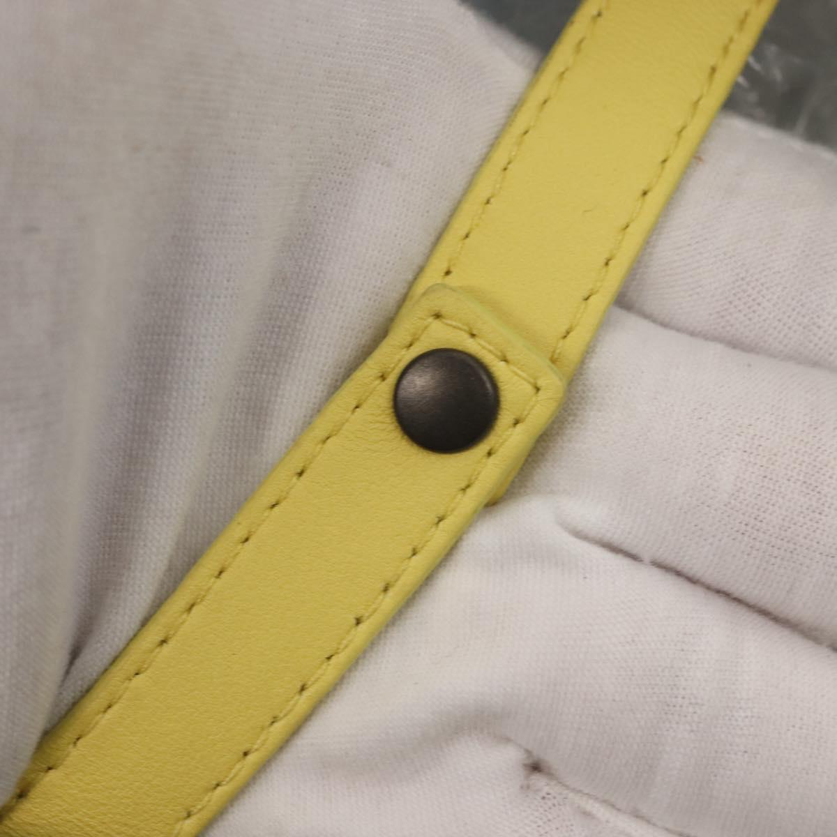 BOTTEGA VENETA INTRECCIATO Reversible Tote Bag Leather Nylon Yellow Auth BA5716