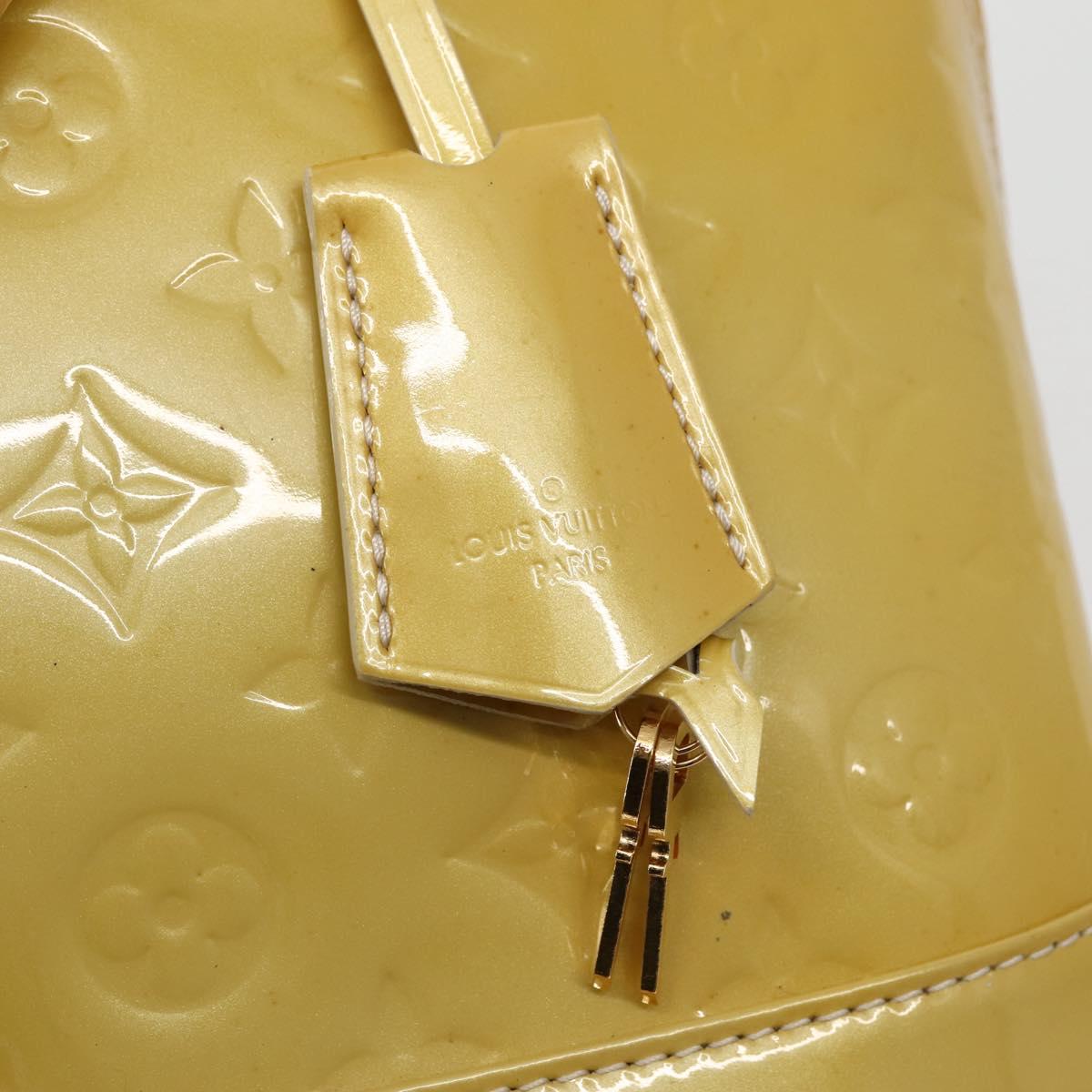 LOUIS VUITTON Monogram Vernis Alma PM Hand Bag Broncorail M91445 LV Auth BA5722
