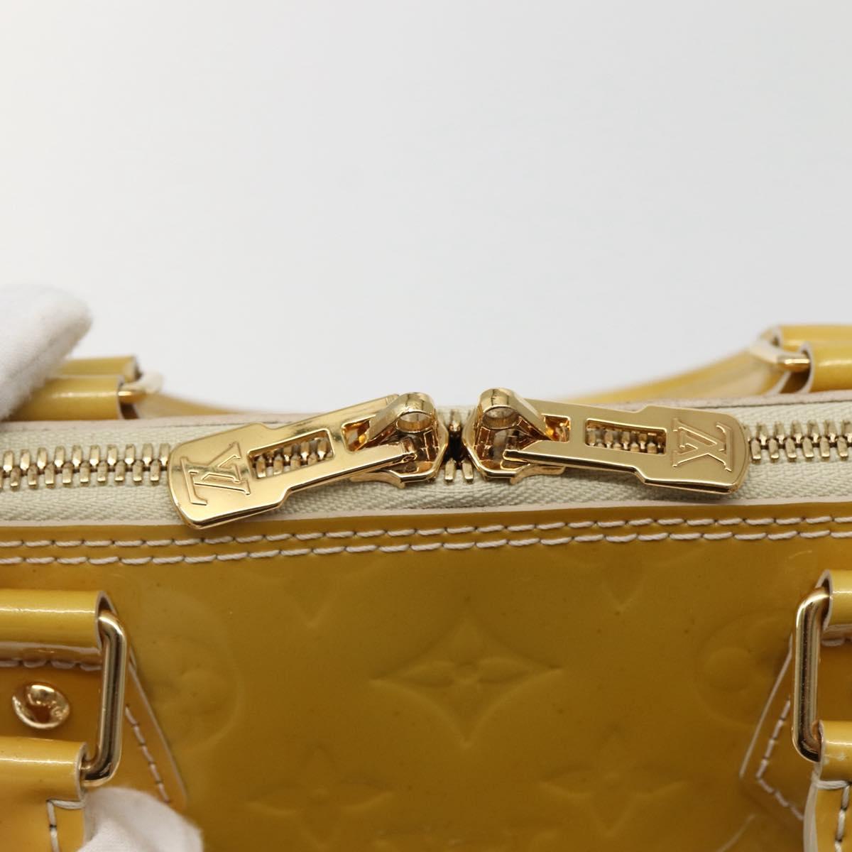 LOUIS VUITTON Monogram Vernis Alma PM Hand Bag Broncorail M91445 LV Auth BA5722
