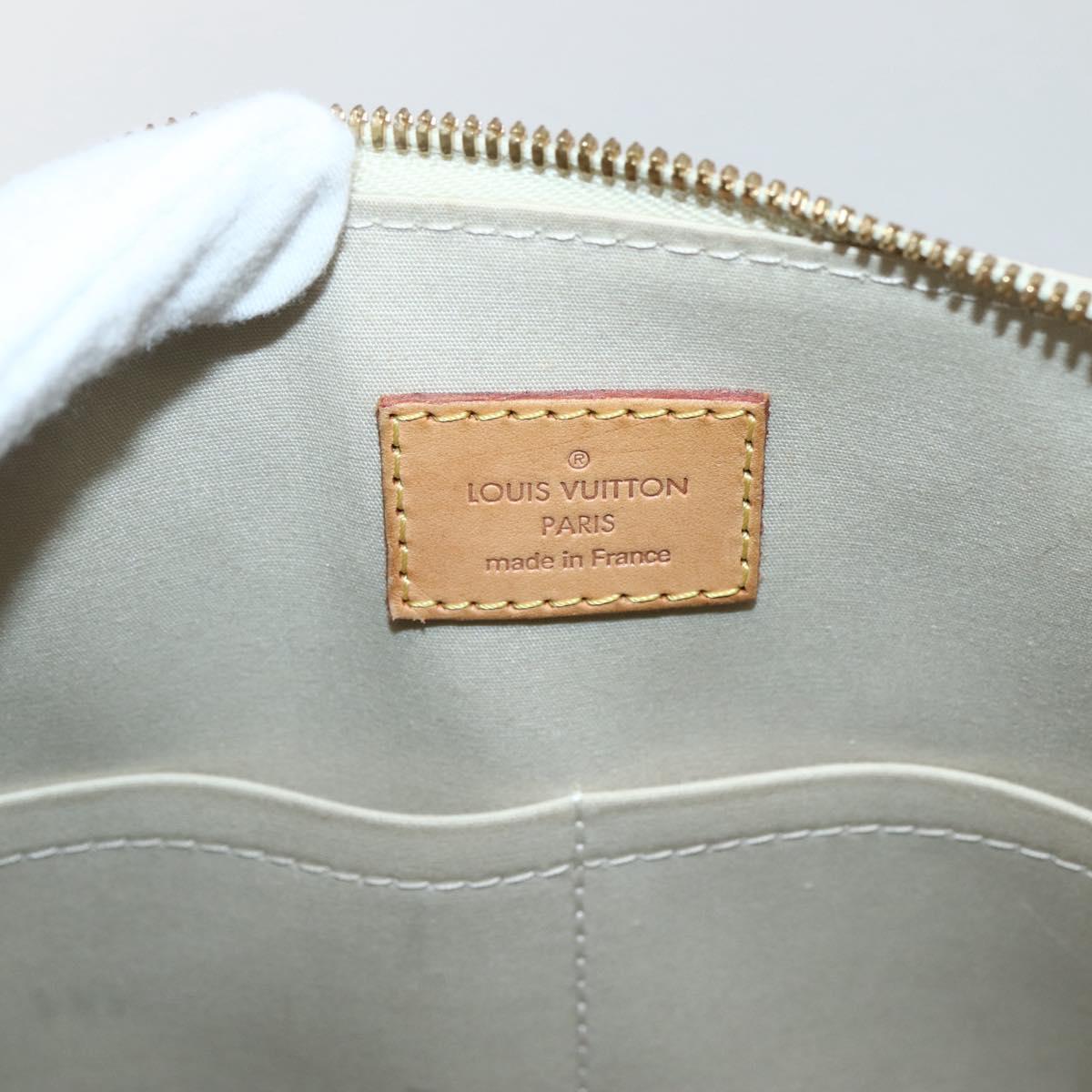LOUIS VUITTON Monogram Vernis Alma PM Hand Bag Broncorail M91445 LV Auth BA5722