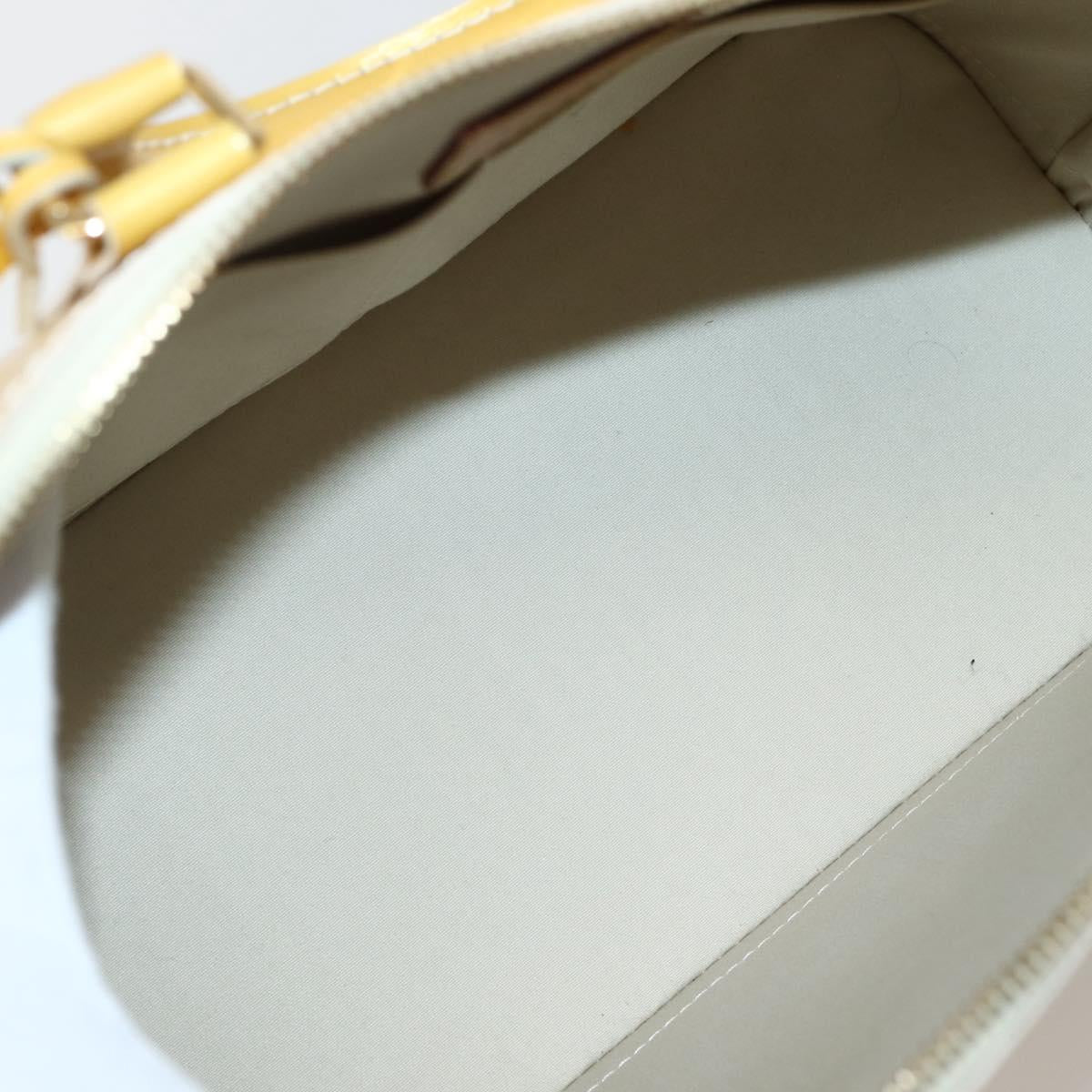 LOUIS VUITTON Monogram Vernis Alma PM Hand Bag Broncorail M91445 LV Auth BA5722
