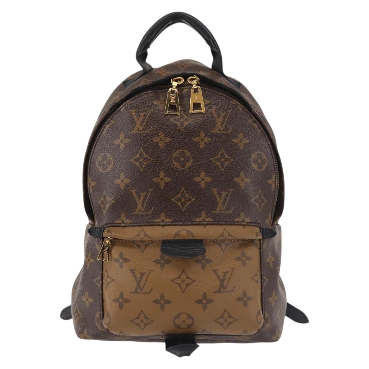 LOUIS VUITTON Monogram Reverse Palm Springs PM Backpack M44870 LV Auth BA5723