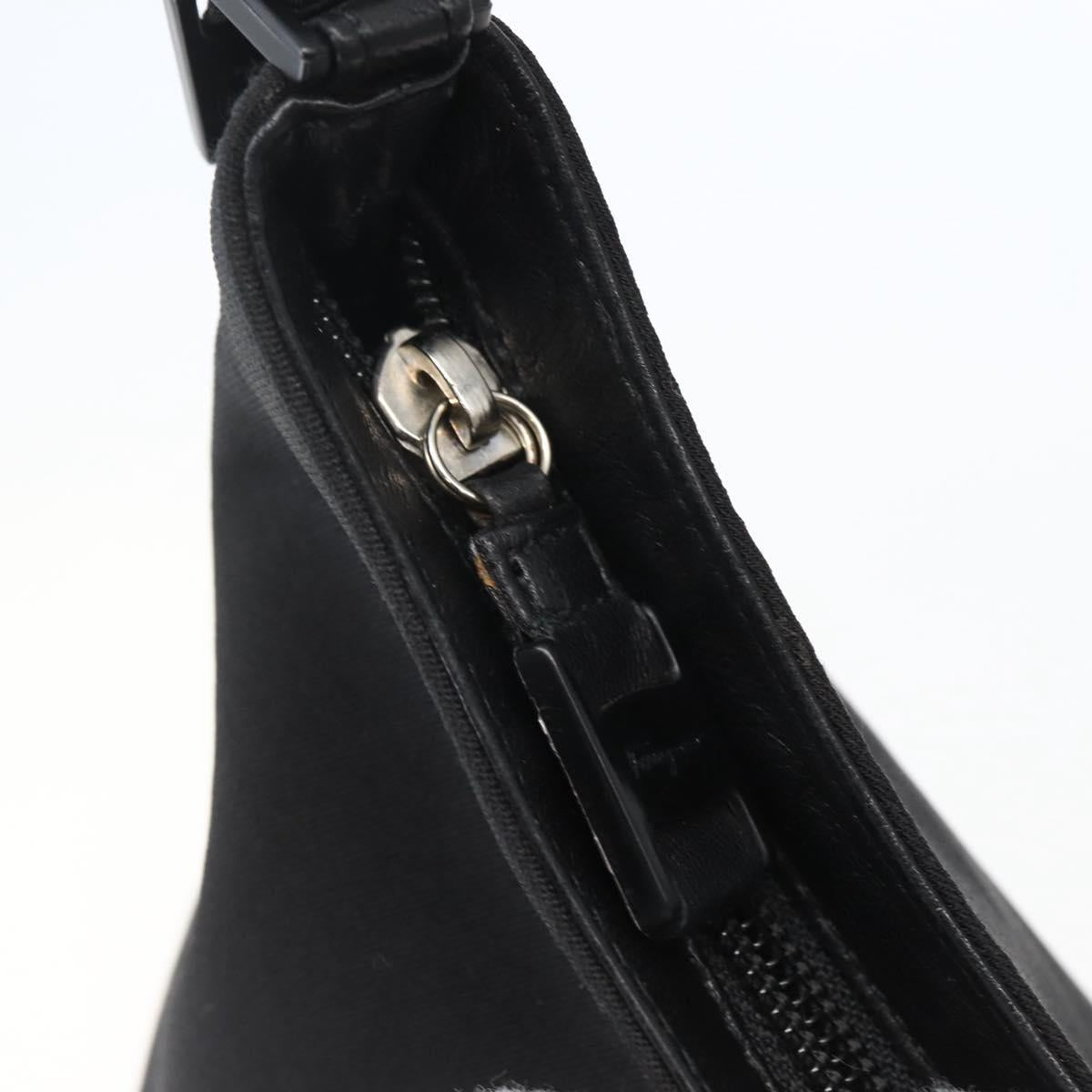 Salvatore Ferragamo Shoulder Bag Canvas Black Silver Auth BA5743