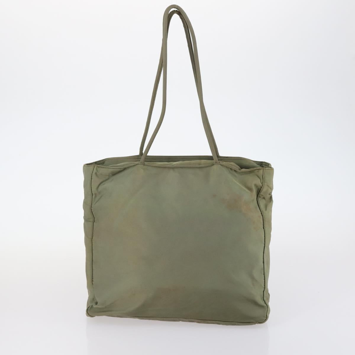 PRADA Bag Nylon 2Set Khaki Beige Auth BA5760