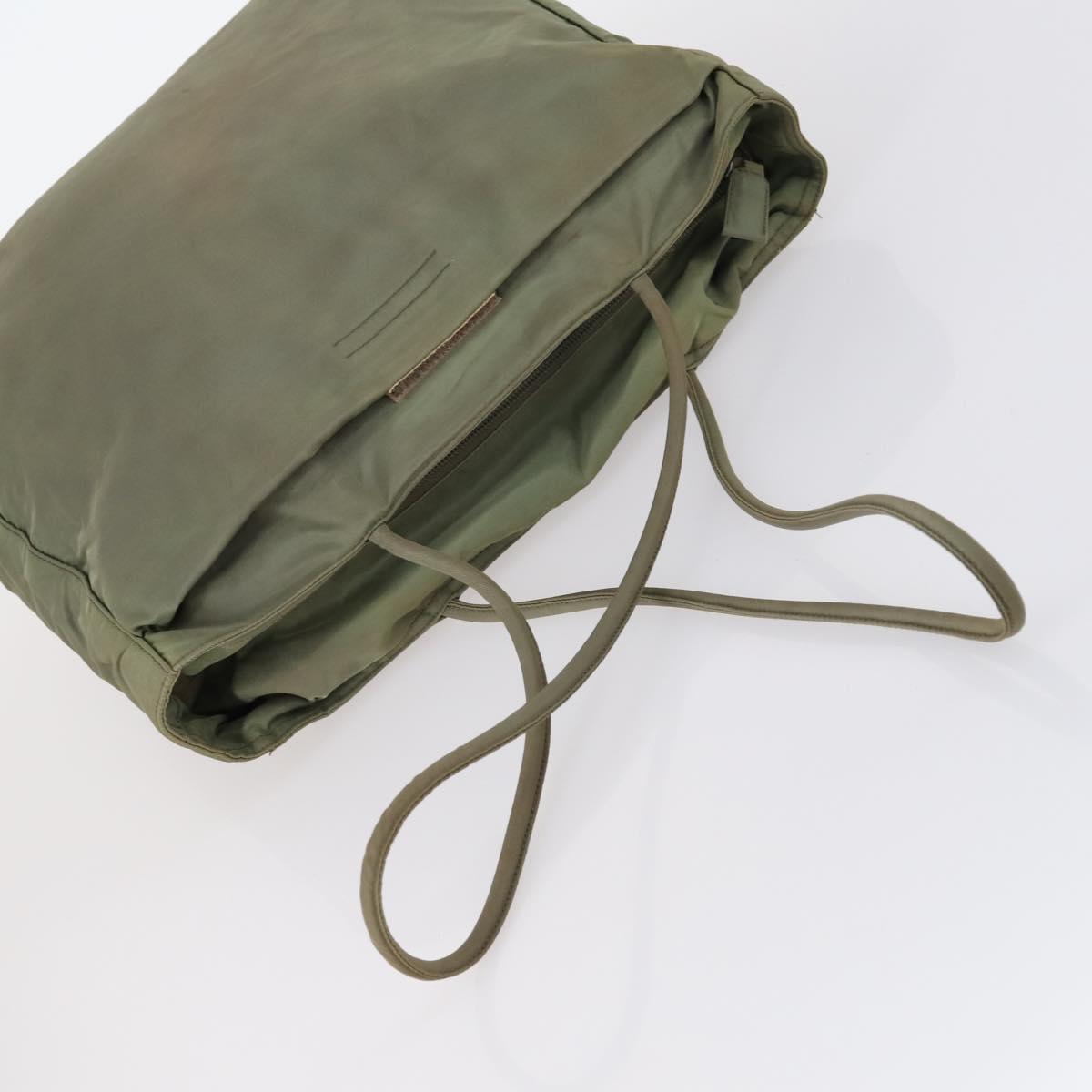 PRADA Bag Nylon 2Set Khaki Beige Auth BA5760