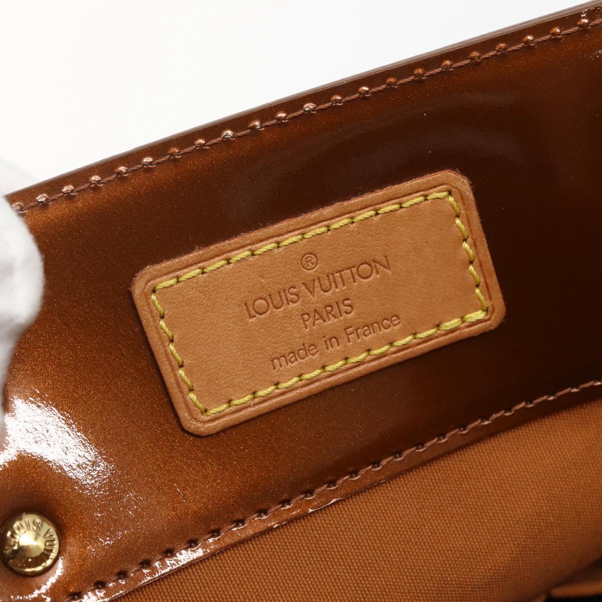 LOUIS VUITTON Monogram Vernis Reade MM Hand Bag Bronze M91143 LV Auth BA5767