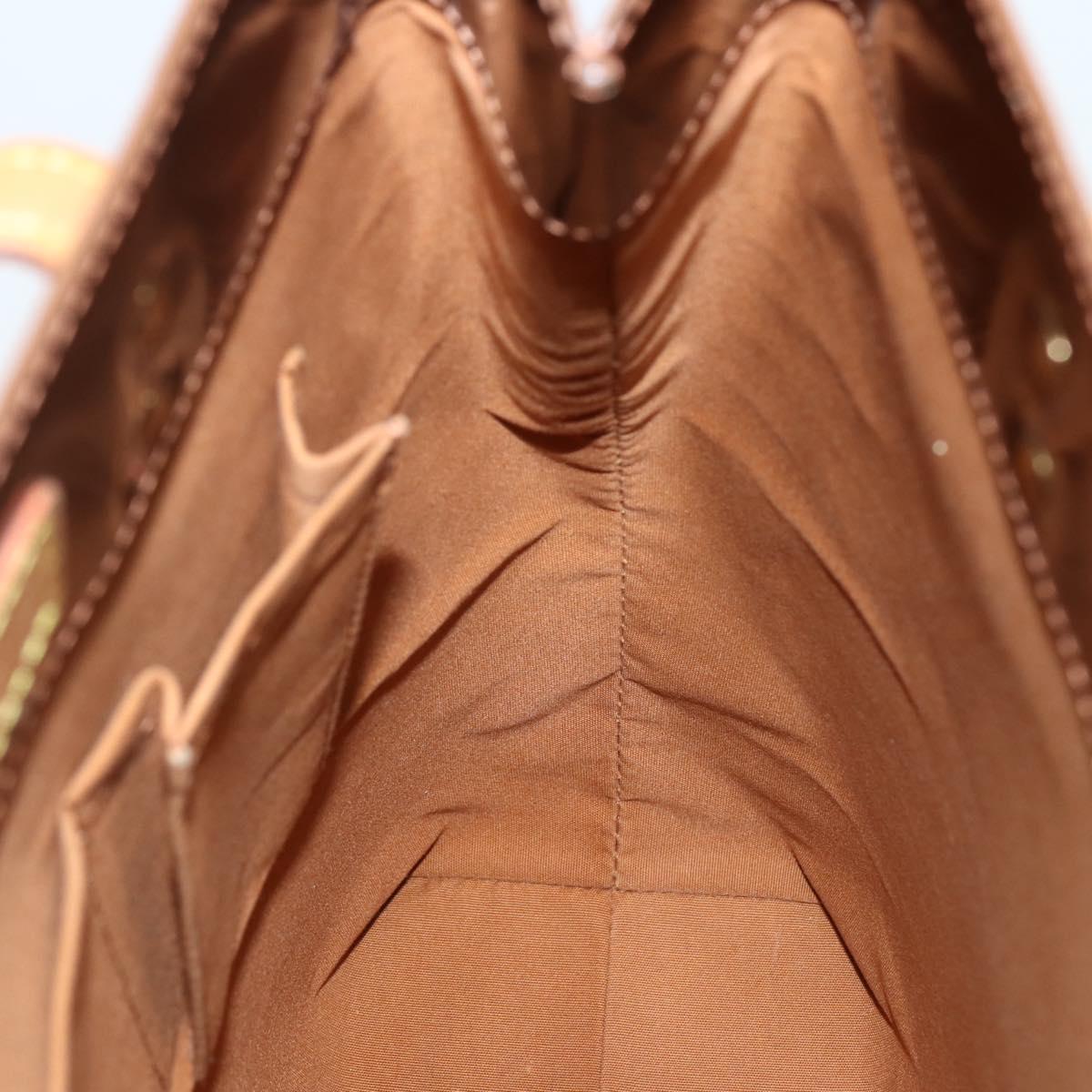 LOUIS VUITTON Monogram Vernis Reade MM Hand Bag Bronze M91143 LV Auth BA5767