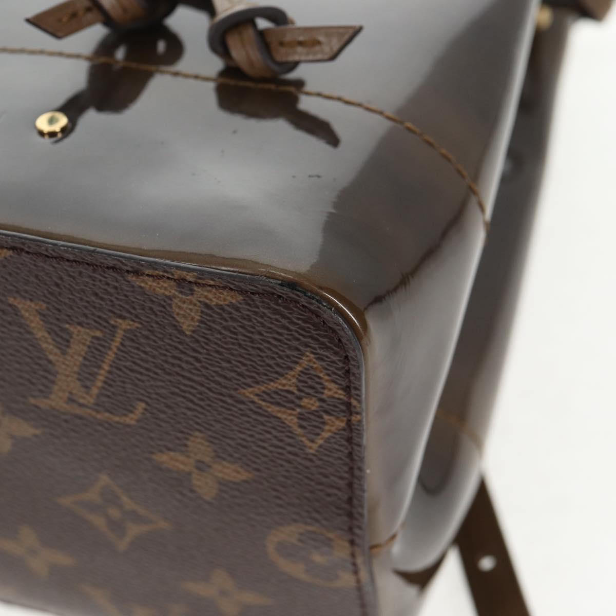 LOUIS VUITTON Monogram Vernis Hot Springs Backpack Khaki M54389 LV Auth BA5768V