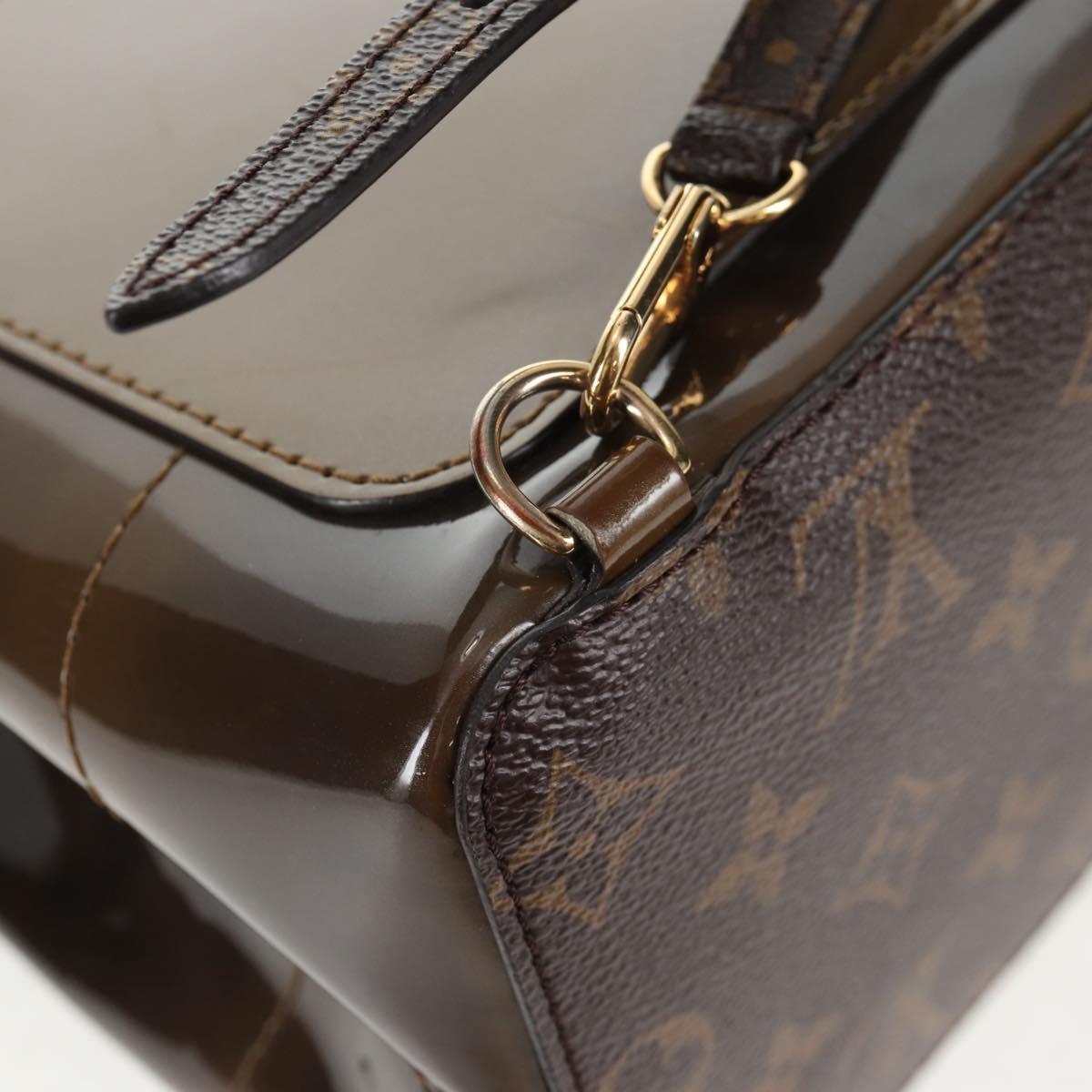 LOUIS VUITTON Monogram Vernis Hot Springs Backpack Khaki M54389 LV Auth BA5768V