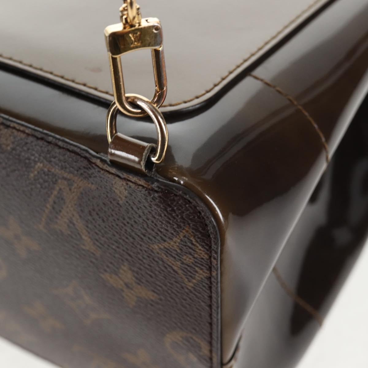 LOUIS VUITTON Monogram Vernis Hot Springs Backpack Khaki M54389 LV Auth BA5768V