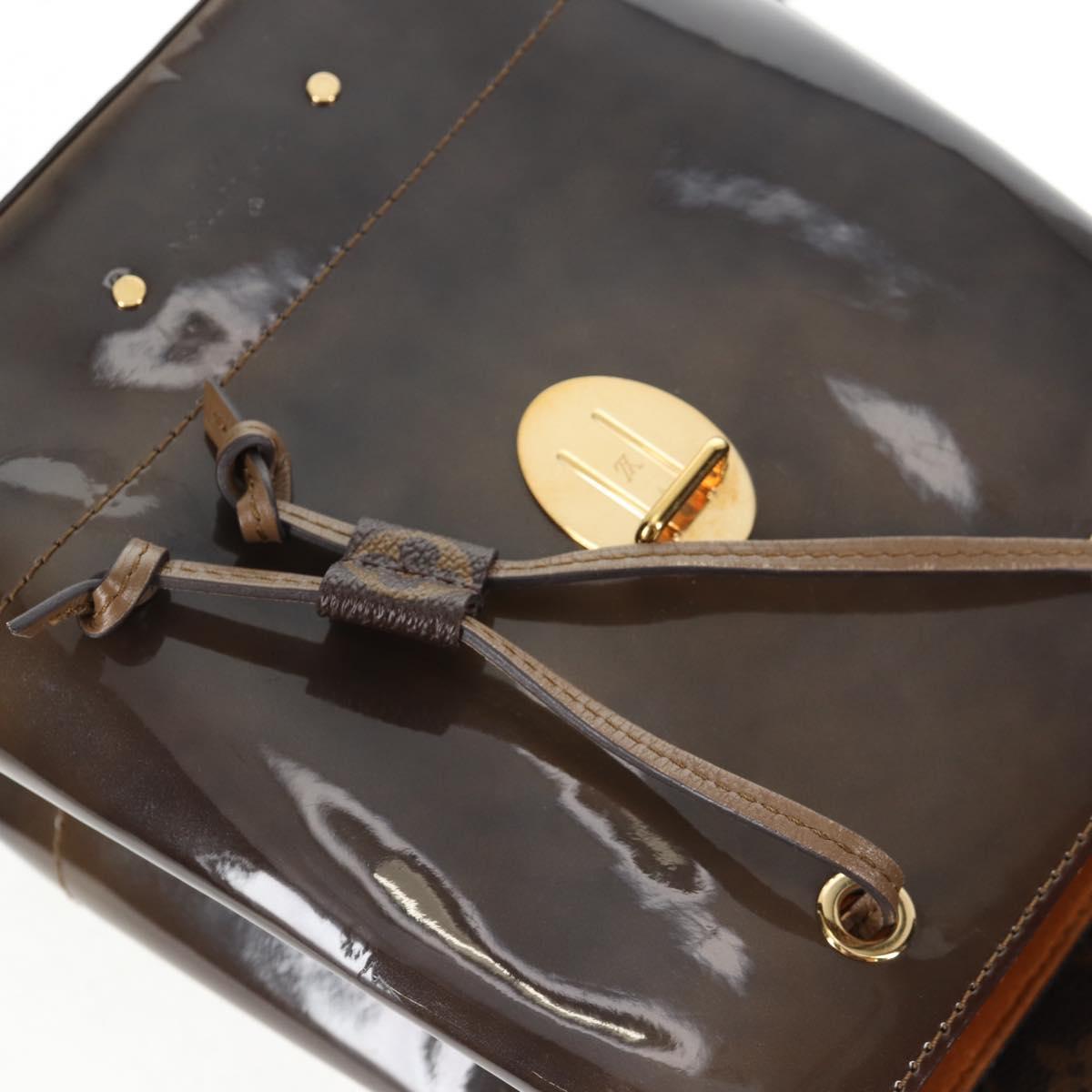 LOUIS VUITTON Monogram Vernis Hot Springs Backpack Khaki M54389 LV Auth BA5768V