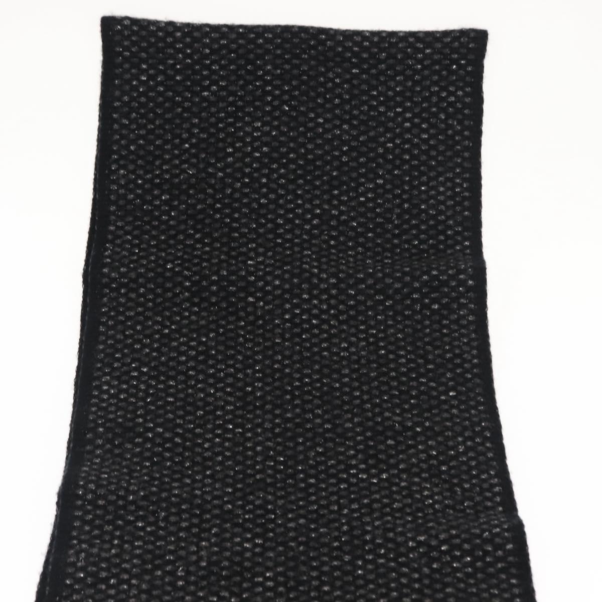 CHANEL Scarf Cashmere Black CC Auth BA5781