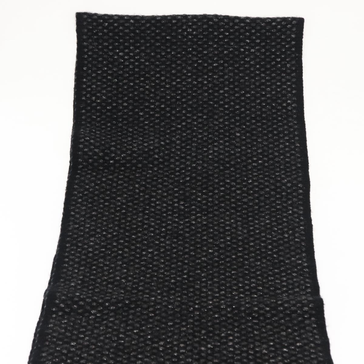 CHANEL Scarf Cashmere Black CC Auth BA5781