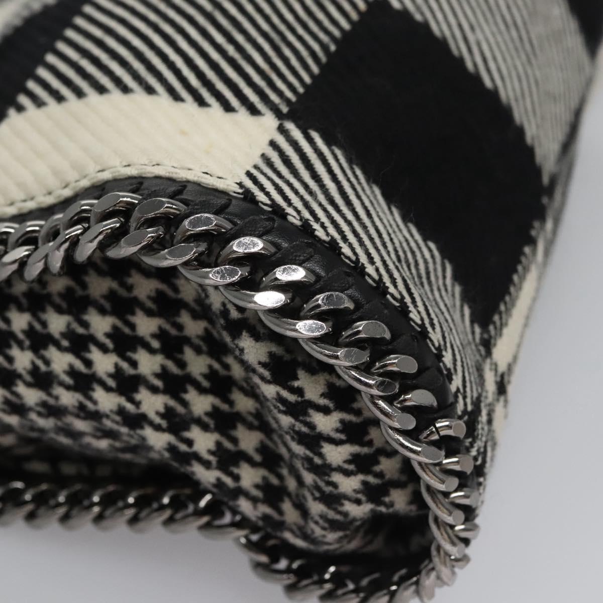 Stella MacCartney Chain Hand Bag Cotton 2way Black Auth BA579