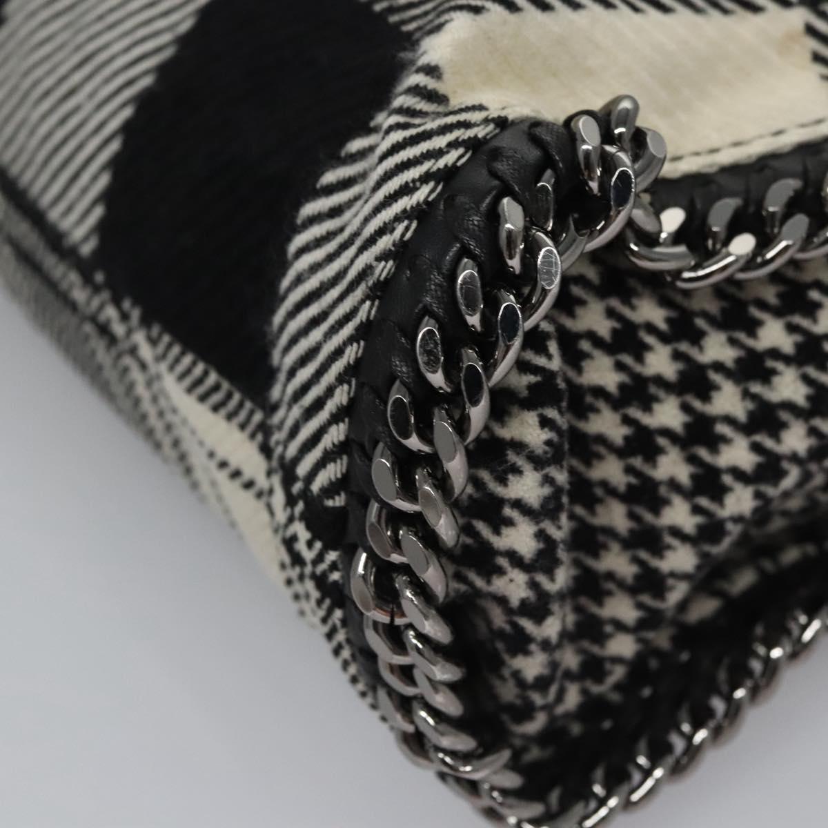 Stella MacCartney Chain Hand Bag Cotton 2way Black Auth BA579