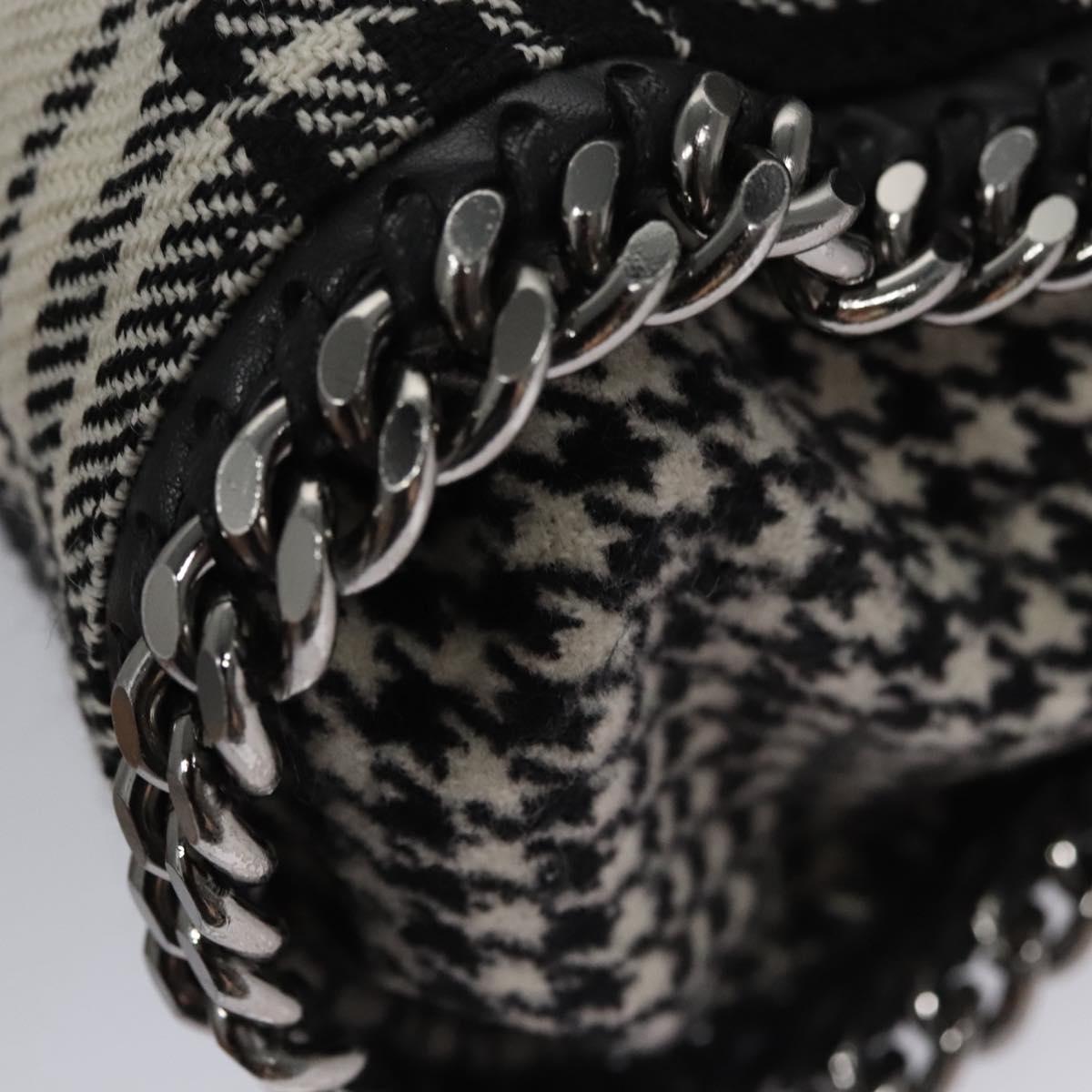 Stella MacCartney Chain Hand Bag Cotton 2way Black Auth BA579