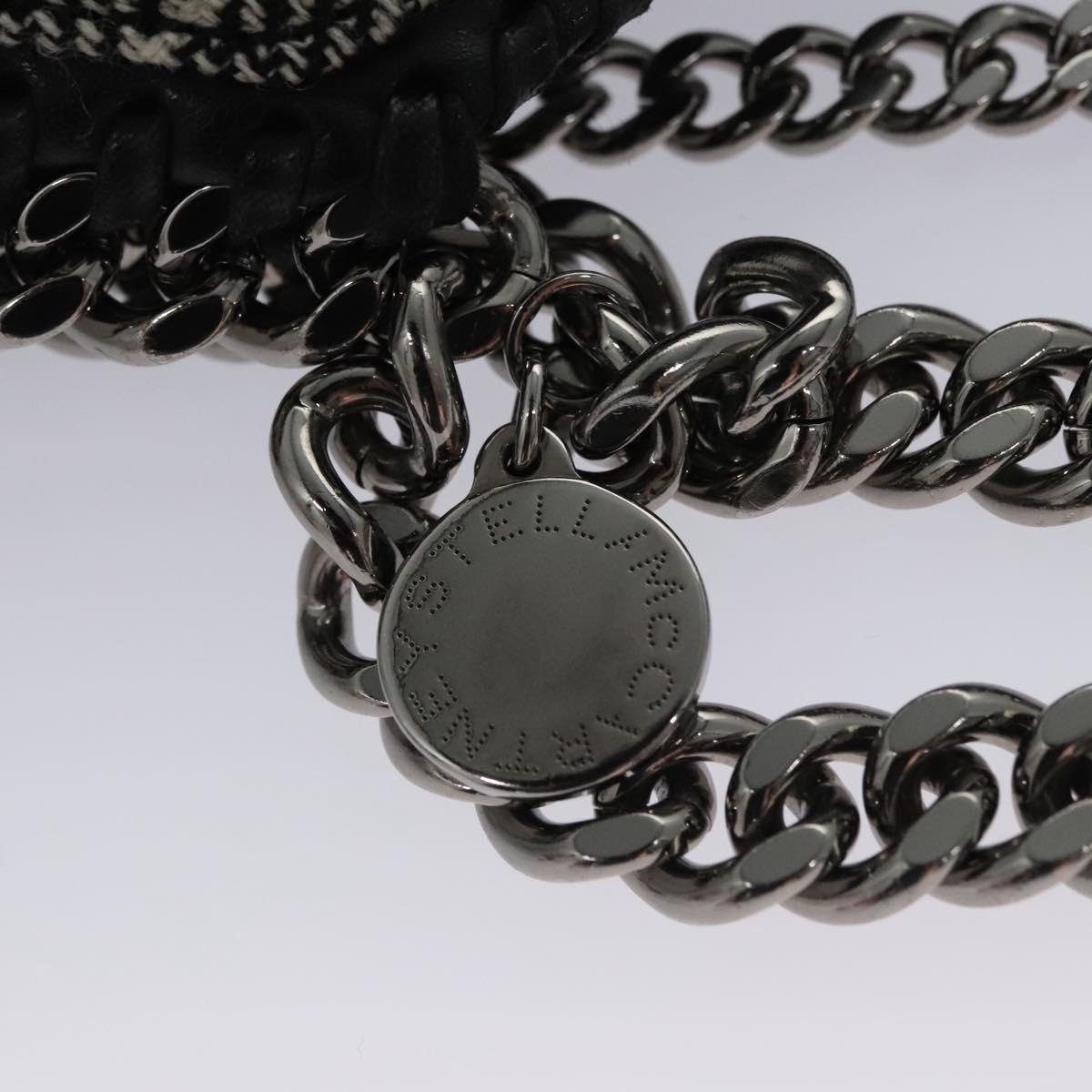 Stella MacCartney Chain Hand Bag Cotton 2way Black Auth BA579