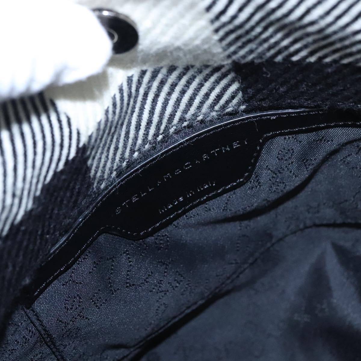 Stella MacCartney Chain Hand Bag Cotton 2way Black Auth BA579