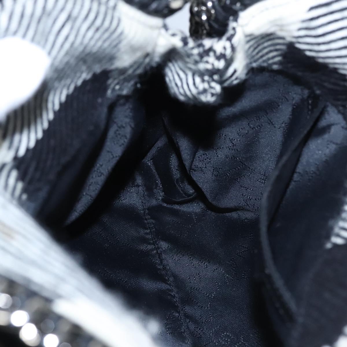 Stella MacCartney Chain Hand Bag Cotton 2way Black Auth BA579