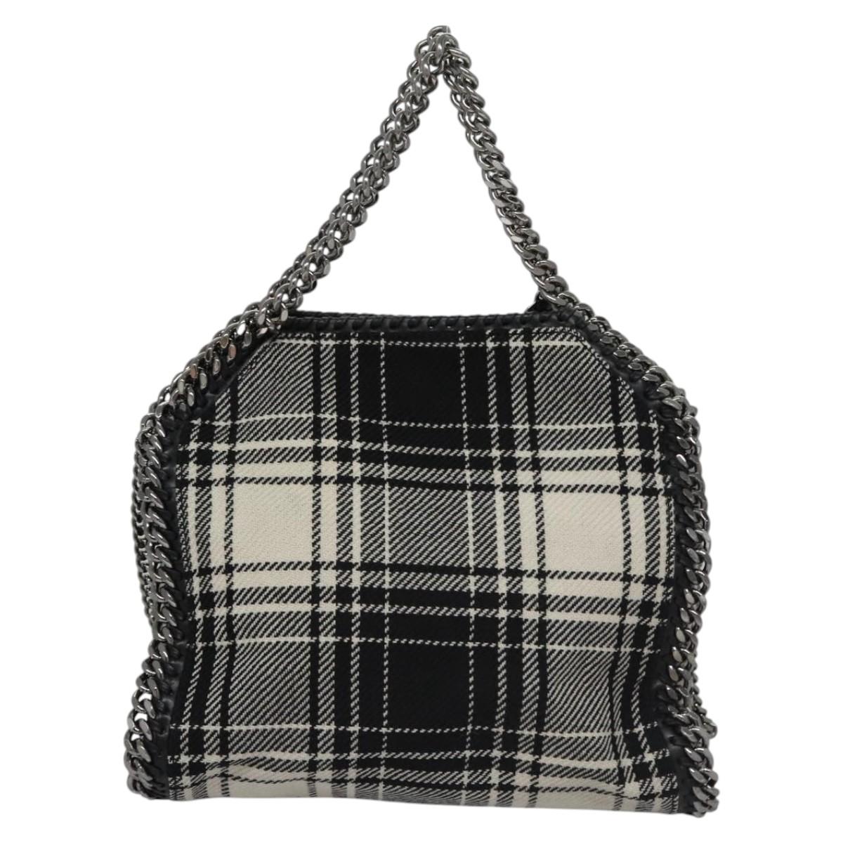 Stella MacCartney Chain Hand Bag Cotton 2way Black Auth BA579