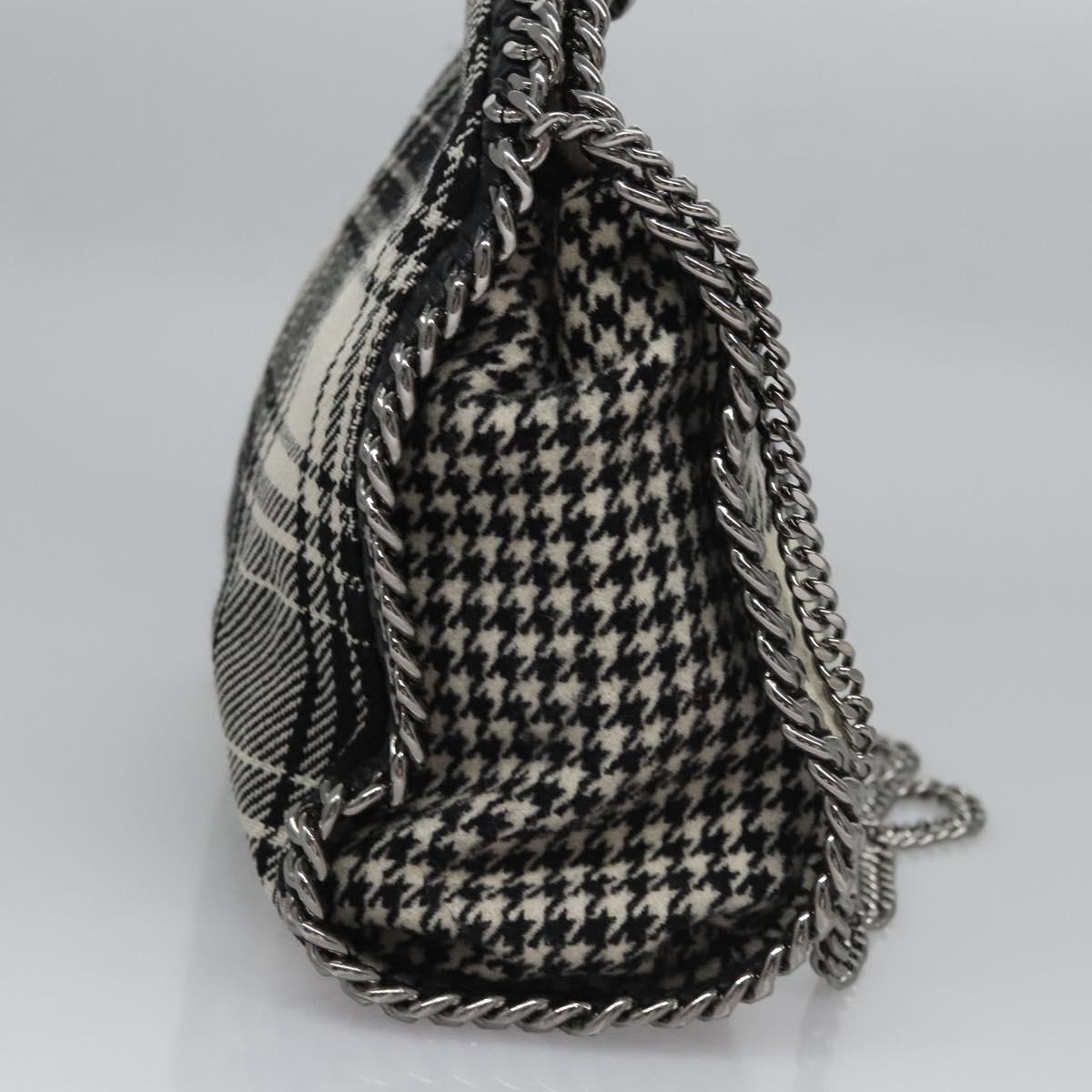 Stella MacCartney Chain Hand Bag Cotton 2way Black Auth BA579