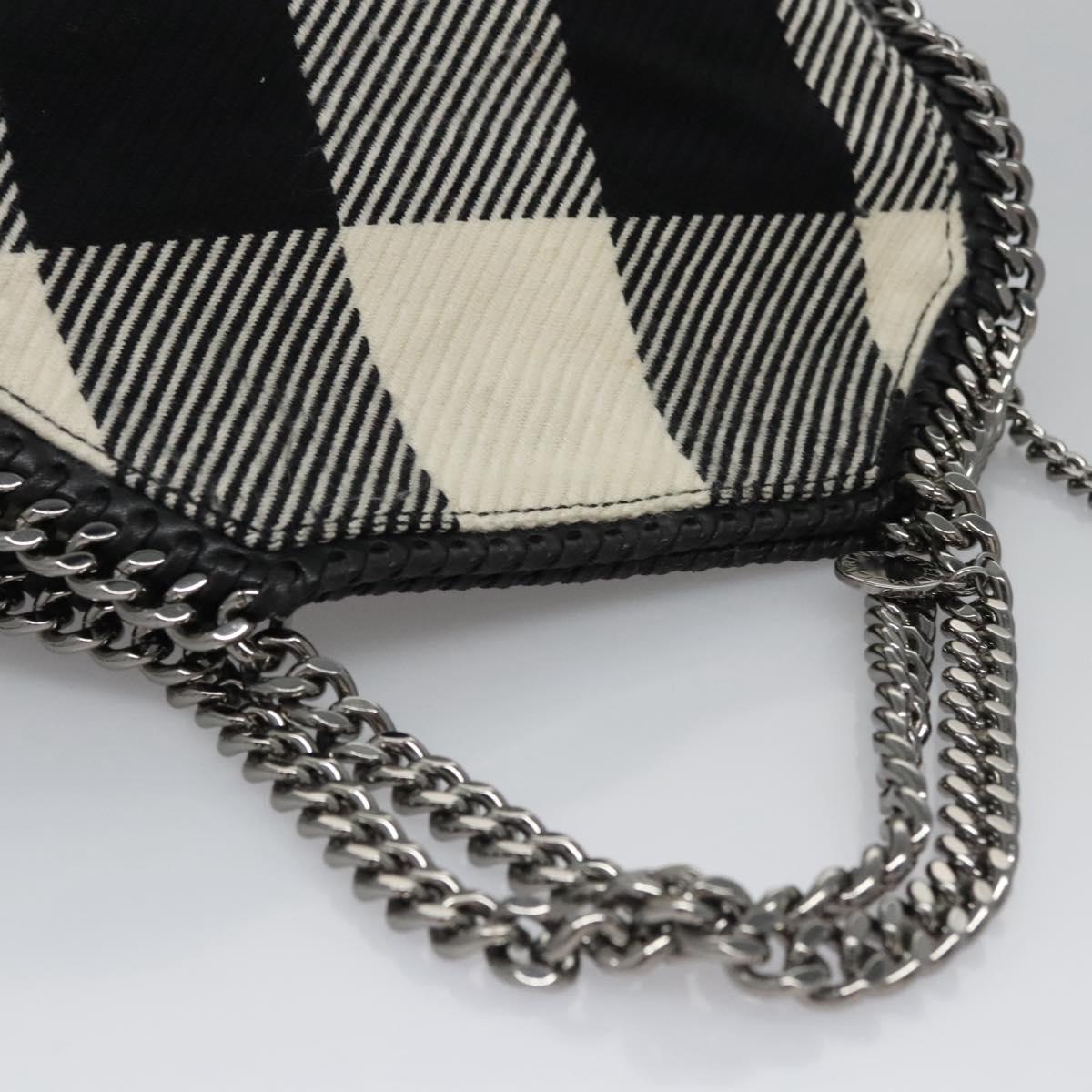 Stella MacCartney Chain Hand Bag Cotton 2way Black Auth BA579