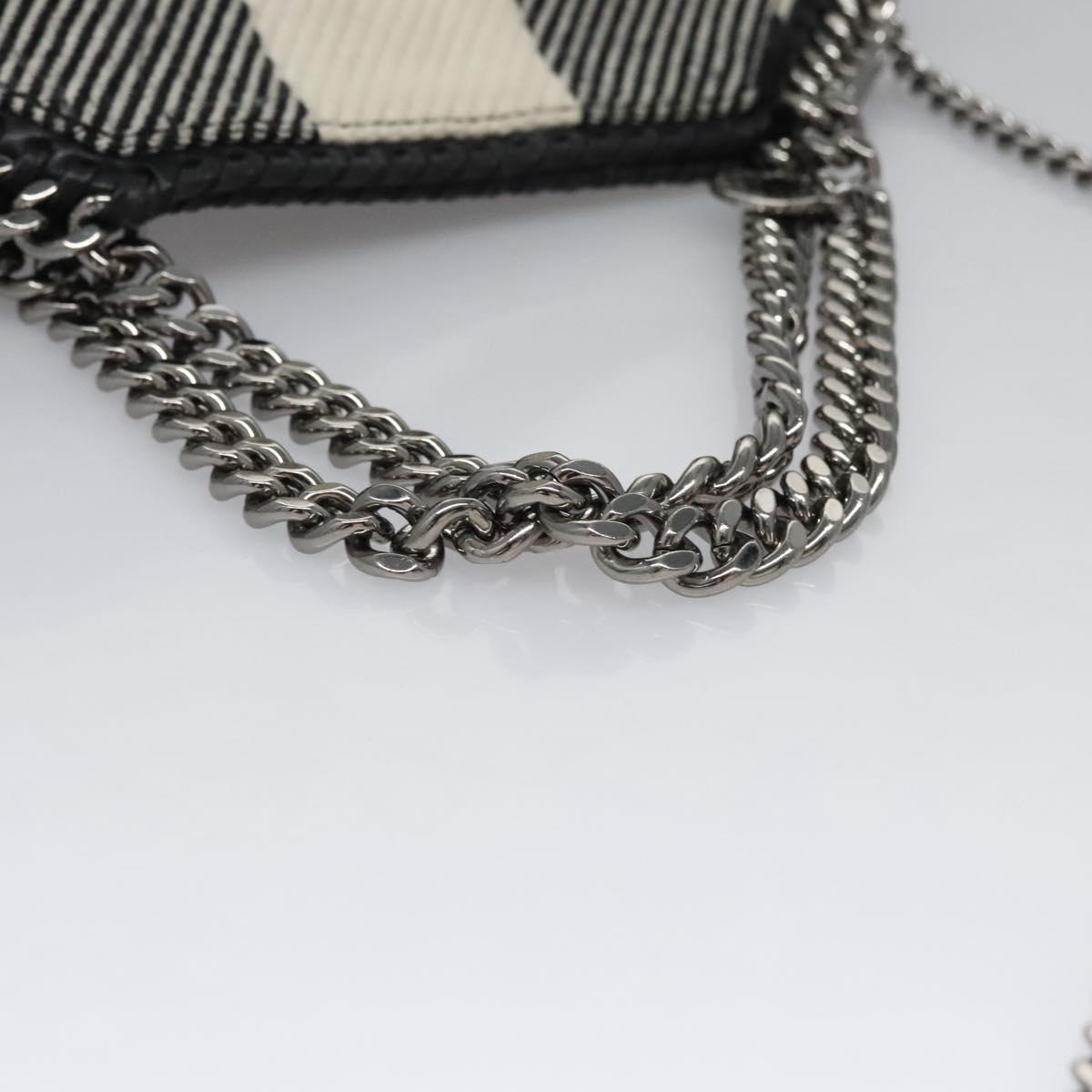 Stella MacCartney Chain Hand Bag Cotton 2way Black Auth BA579