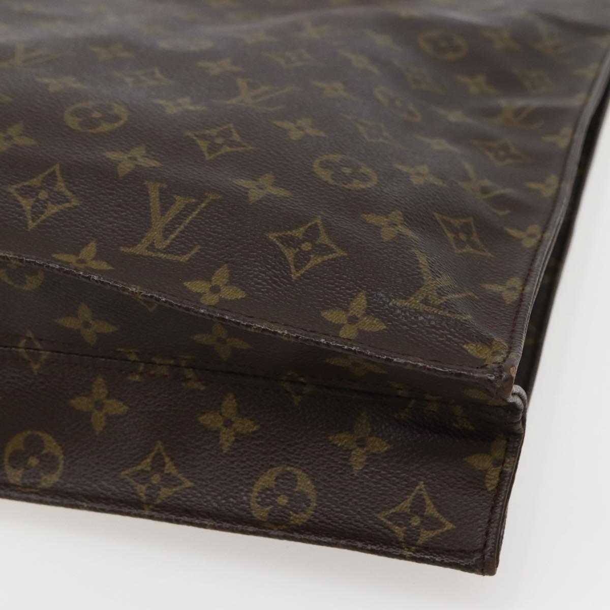 LOUIS VUITTON Monogram Sac Plat Hand Bag M51140 LV Auth BA5799