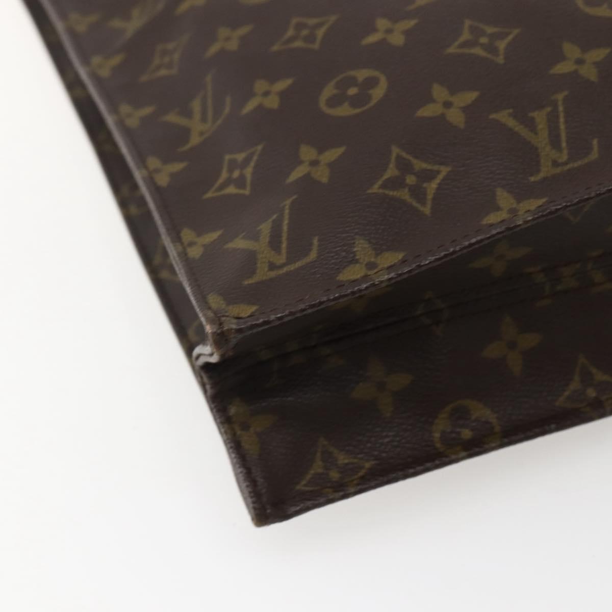 LOUIS VUITTON Monogram Sac Plat Hand Bag M51140 LV Auth BA5799