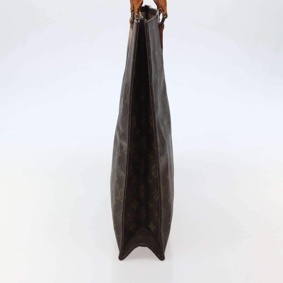 LOUIS VUITTON Monogram Sac Plat Hand Bag M51140 LV Auth BA5799